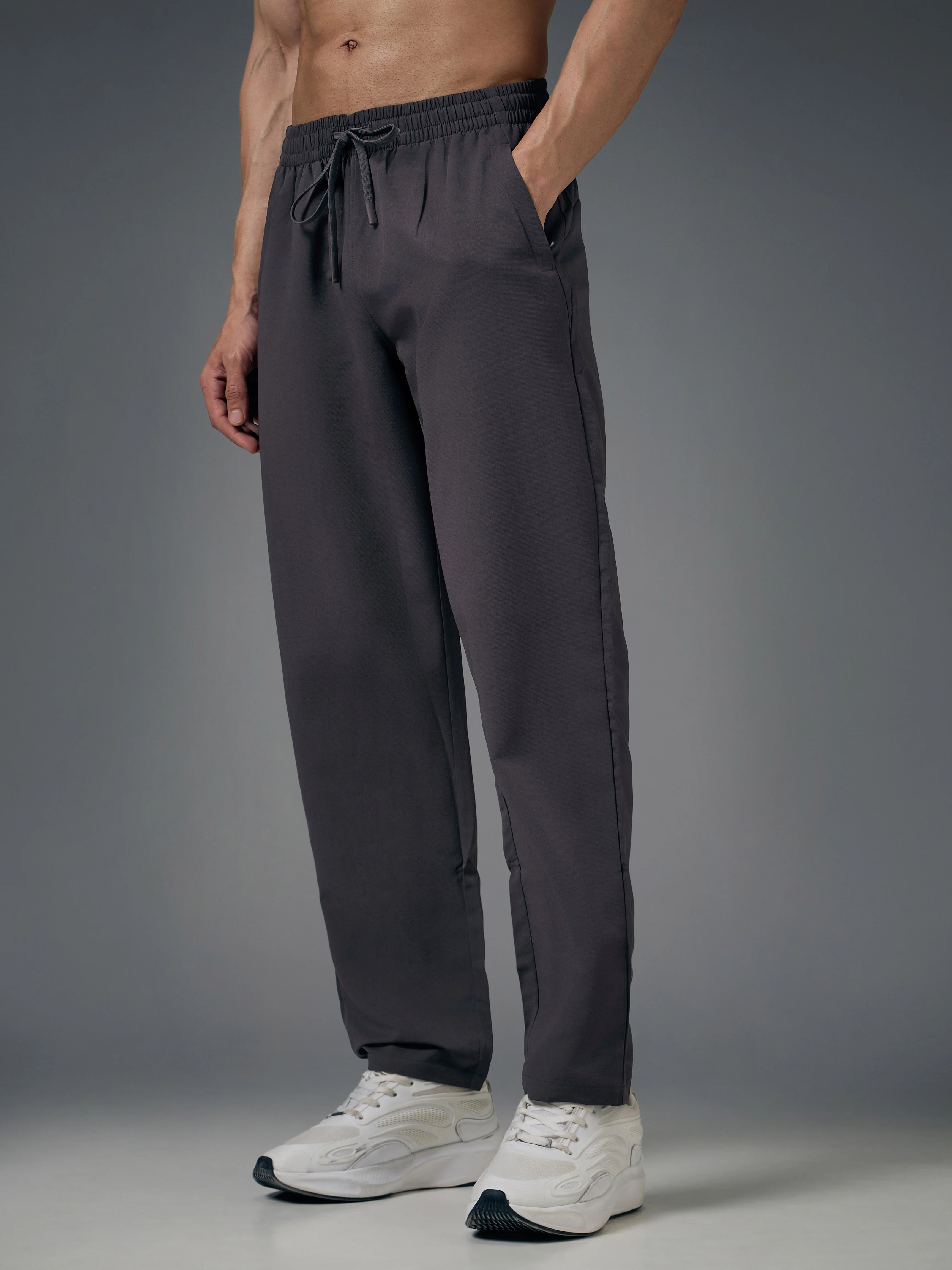Men Solid Relax Fit Sports Trackpants with TECHNO LITE - Image 4