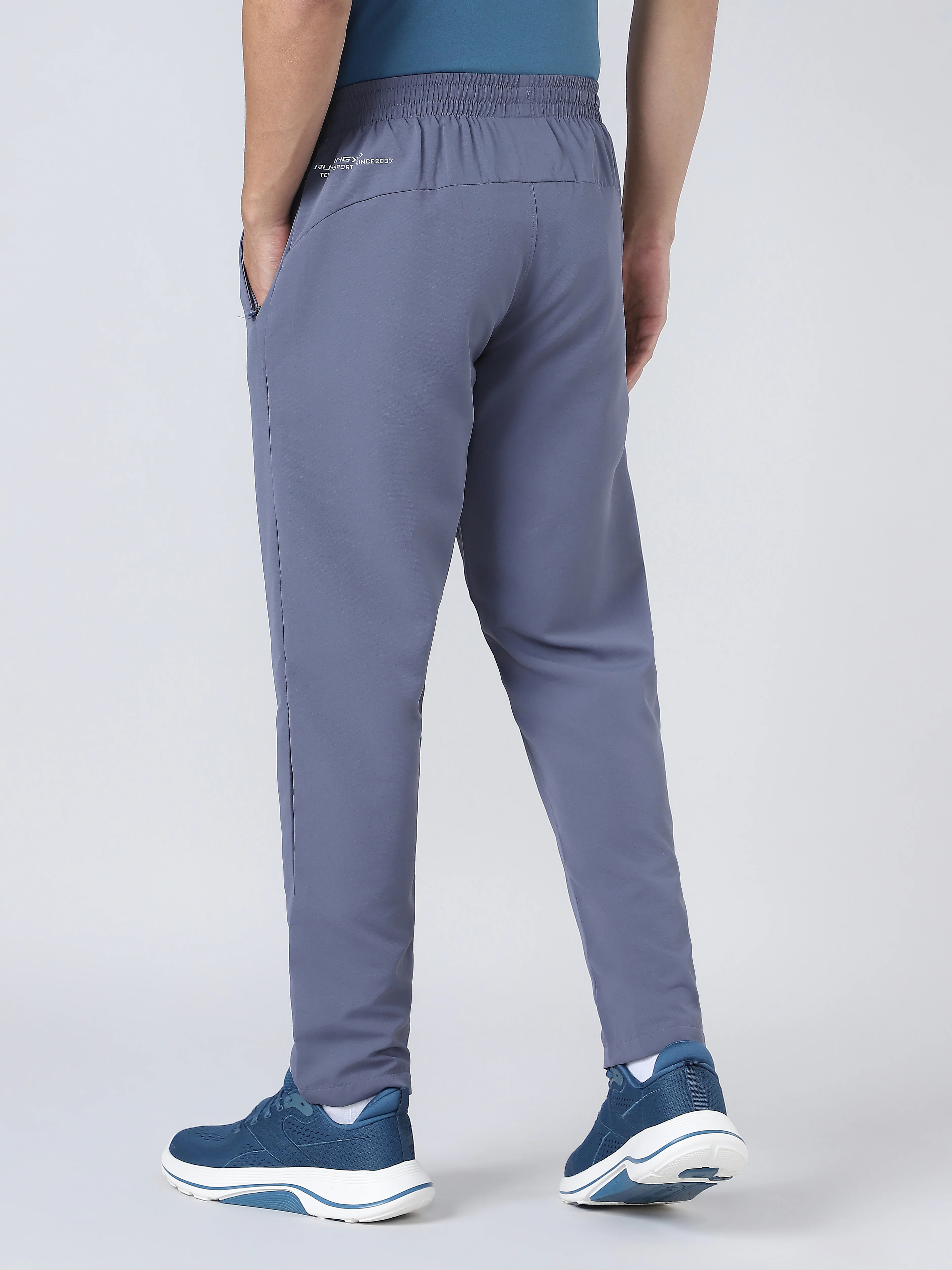 Men Solid Relax Fit Sports Trackpants with TECHNO LITE - Image 2