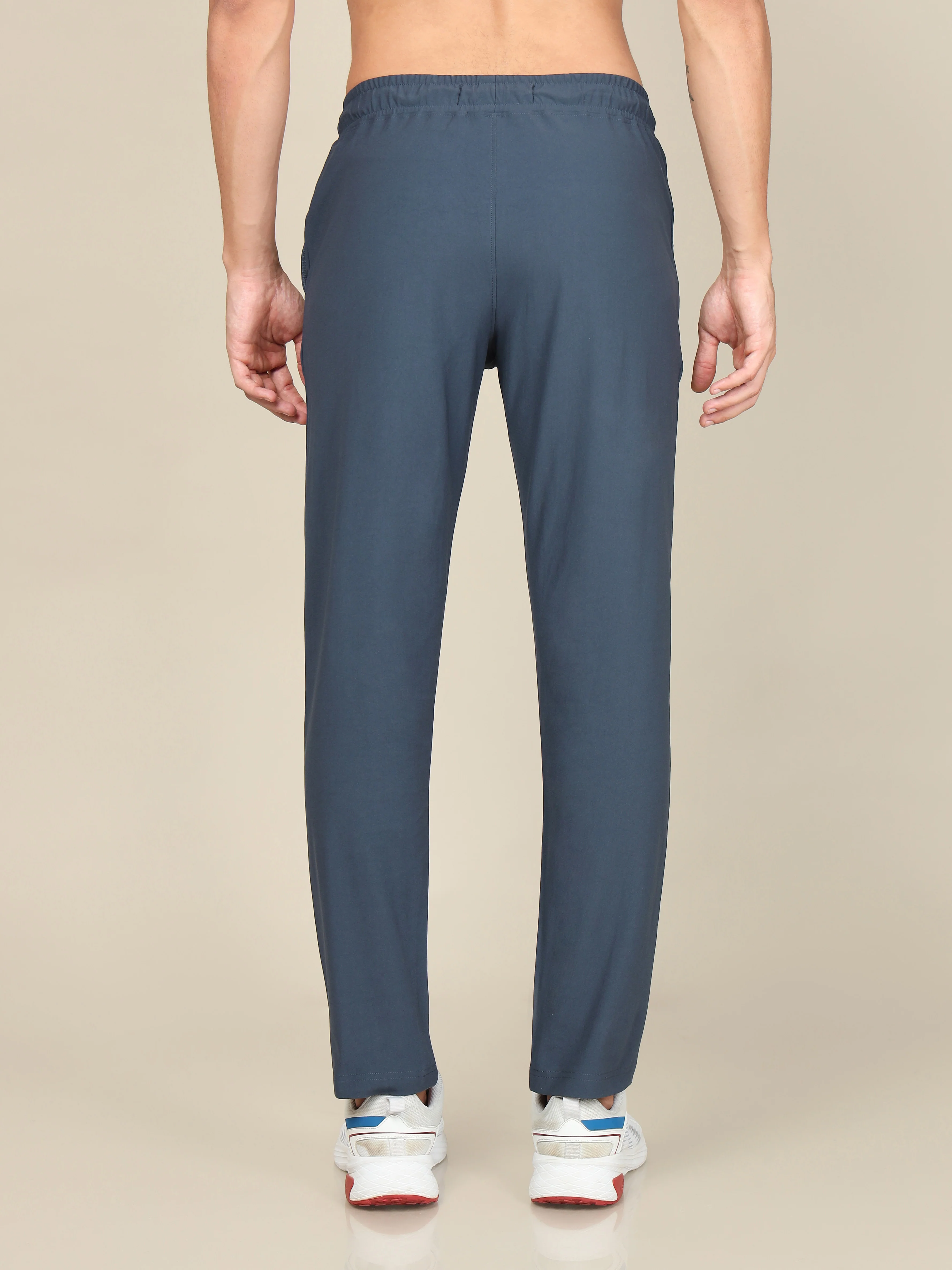 Men Solid Relax Fit Trackpants with DURACOOL+ - Image 3