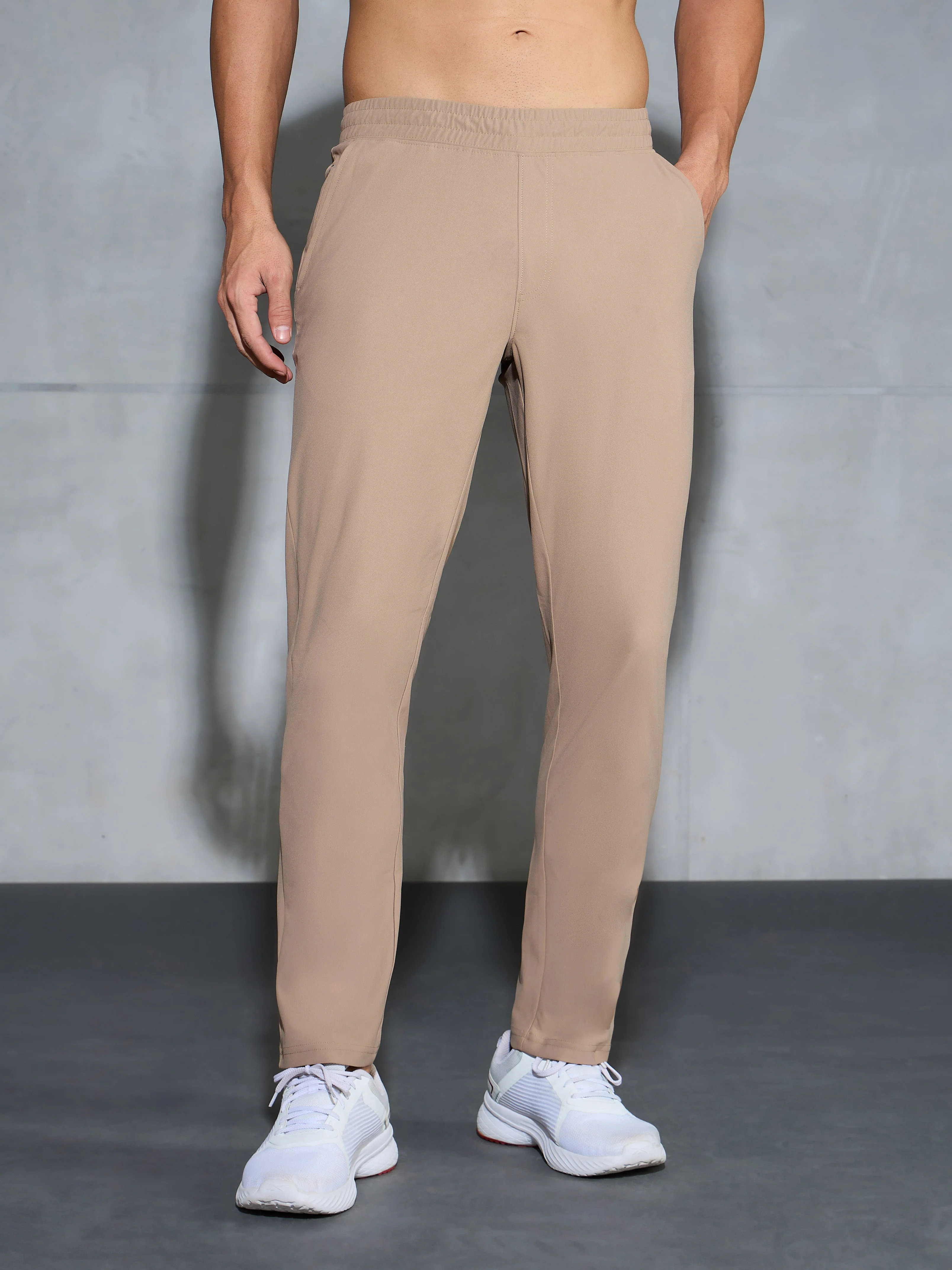 Men Solid Relax Fit Trackpants with ELASTO PLUS - Image 2