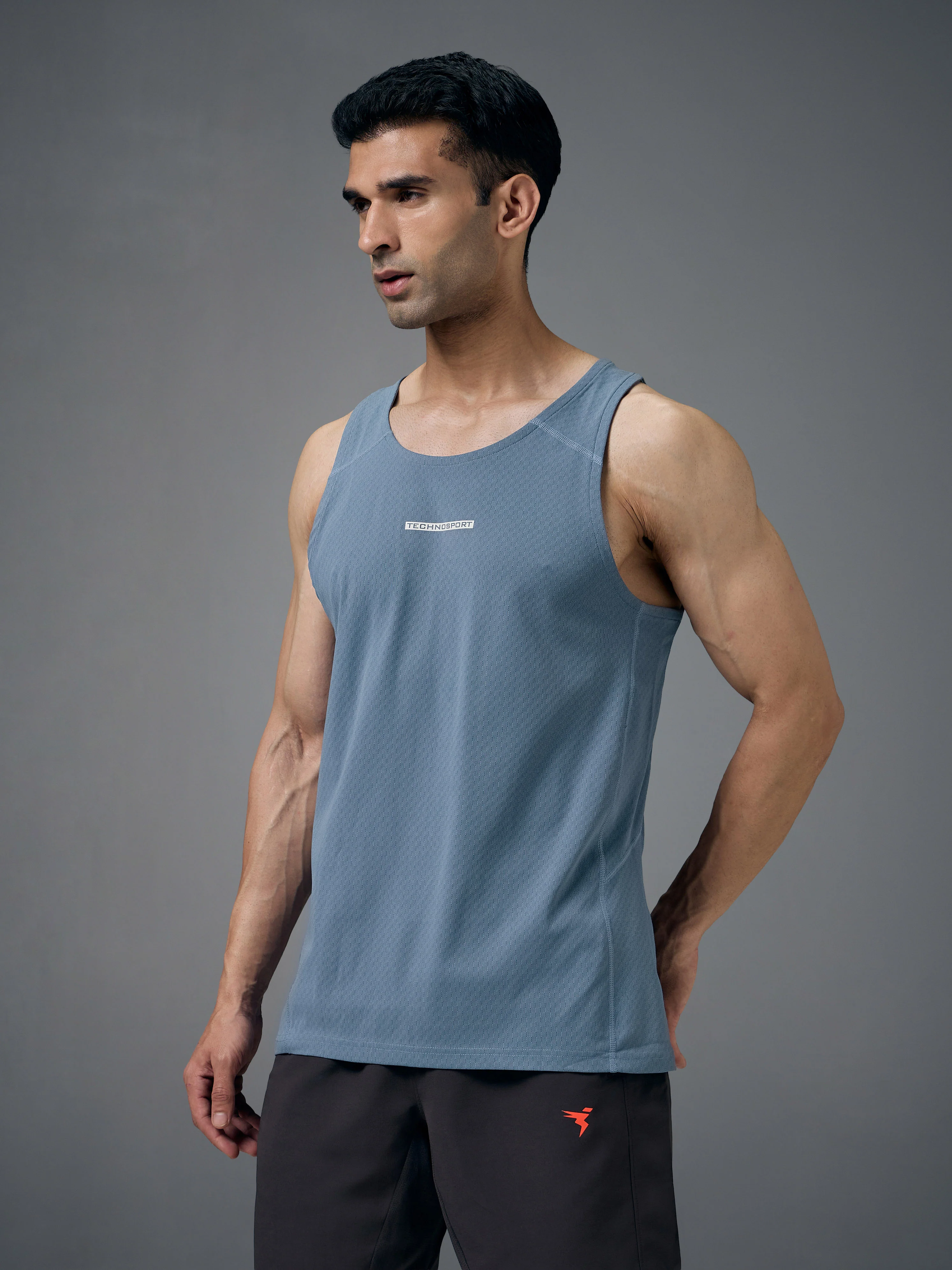 Men Jacquard Slim Fit Crew Neck Innerwear Vest with ELASTO LITE - Image 4
