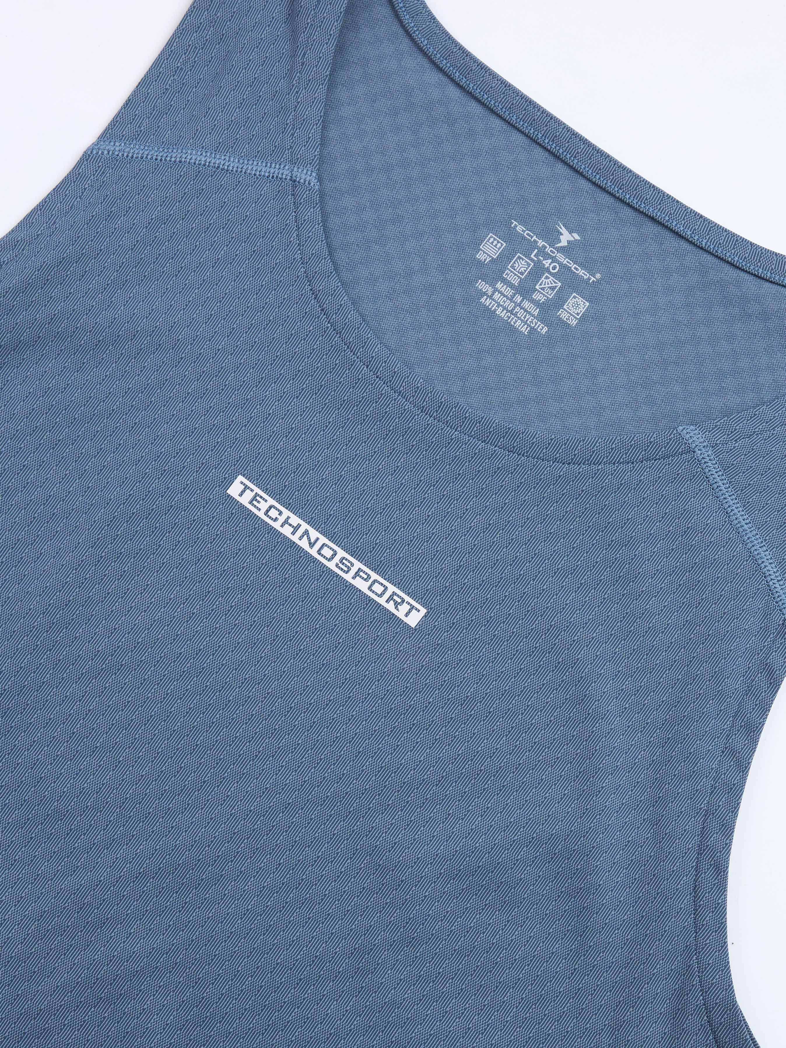 Men Jacquard Slim Fit Crew Neck Innerwear Vest with ELASTO LITE - Image 7