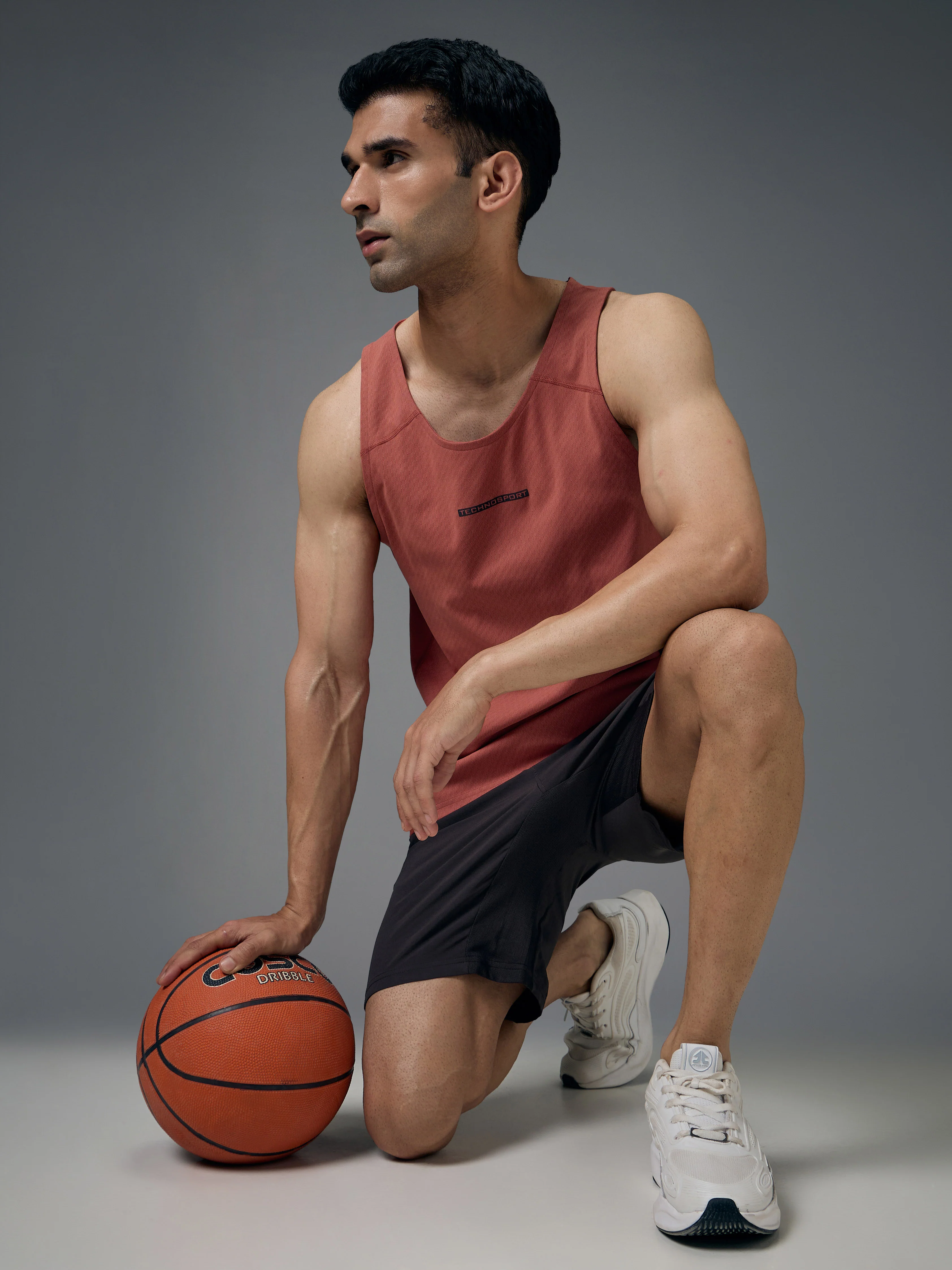 Men Jacquard Slim Fit Crew Neck Innerwear Vest with ELASTO LITE - Image 2