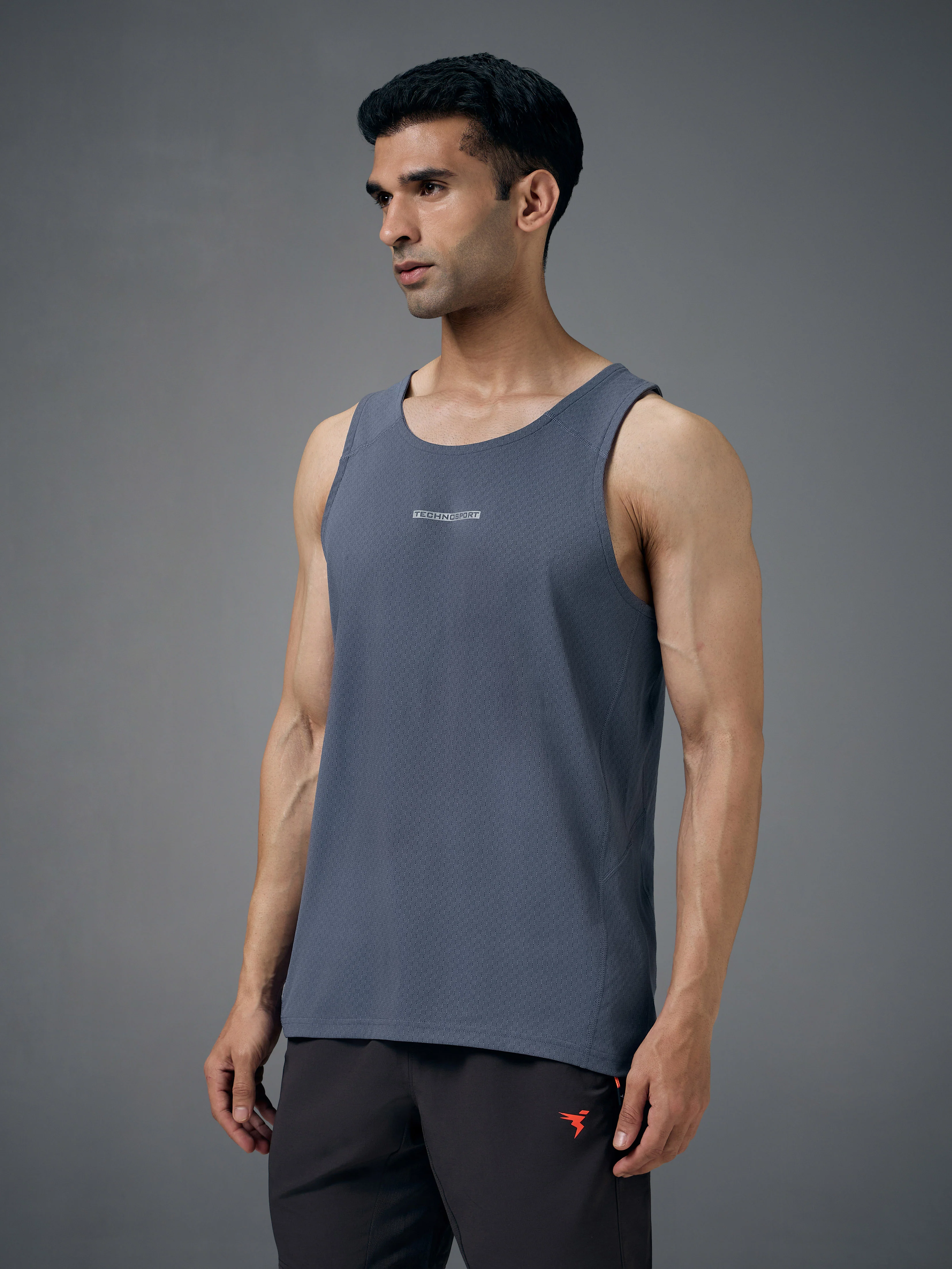 Men Jacquard Slim Fit Crew Neck Innerwear Vest with ELASTO LITE - Image 4