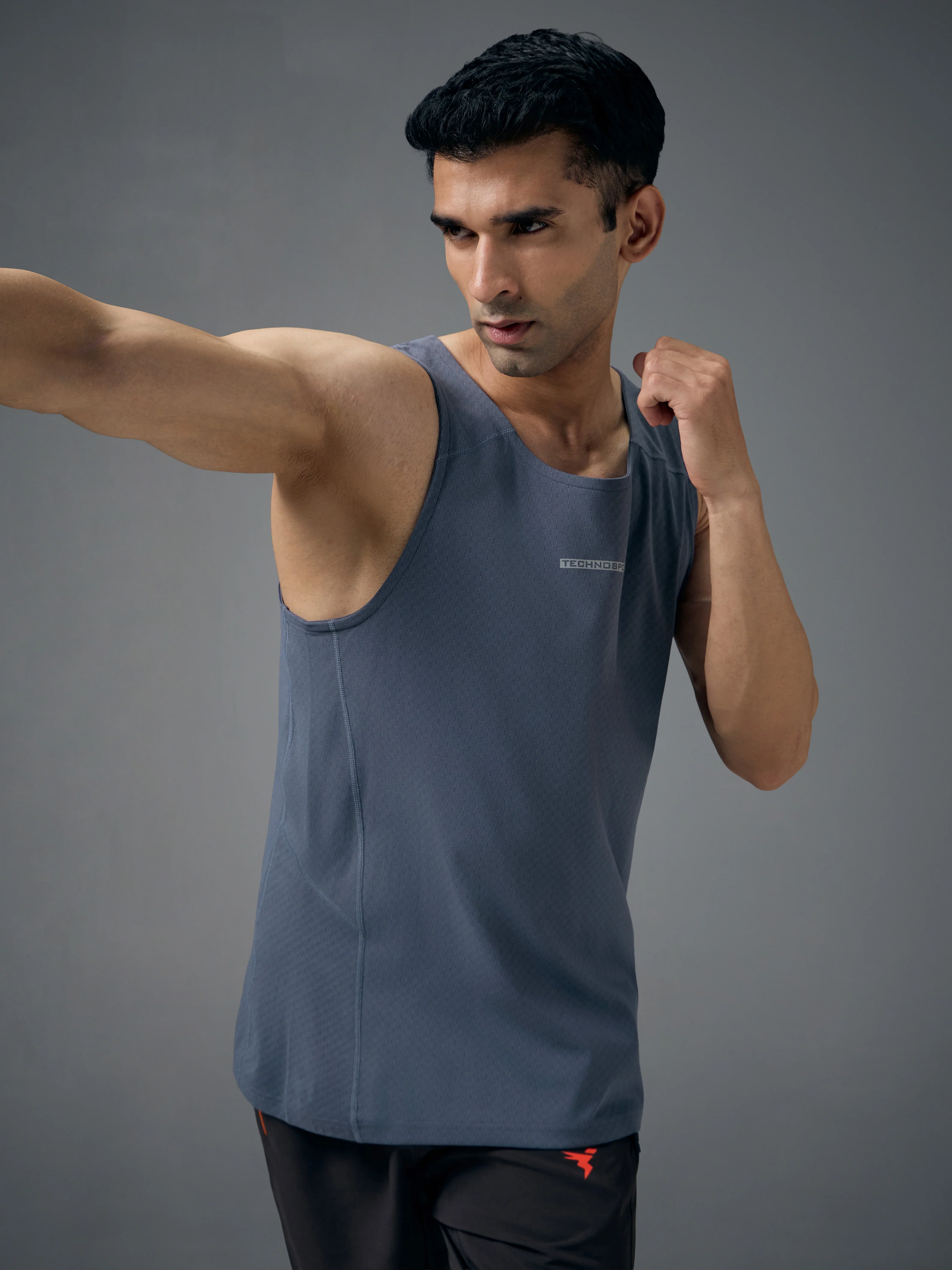 Men Jacquard Slim Fit Crew Neck Innerwear Vest with ELASTO LITE - Image 6