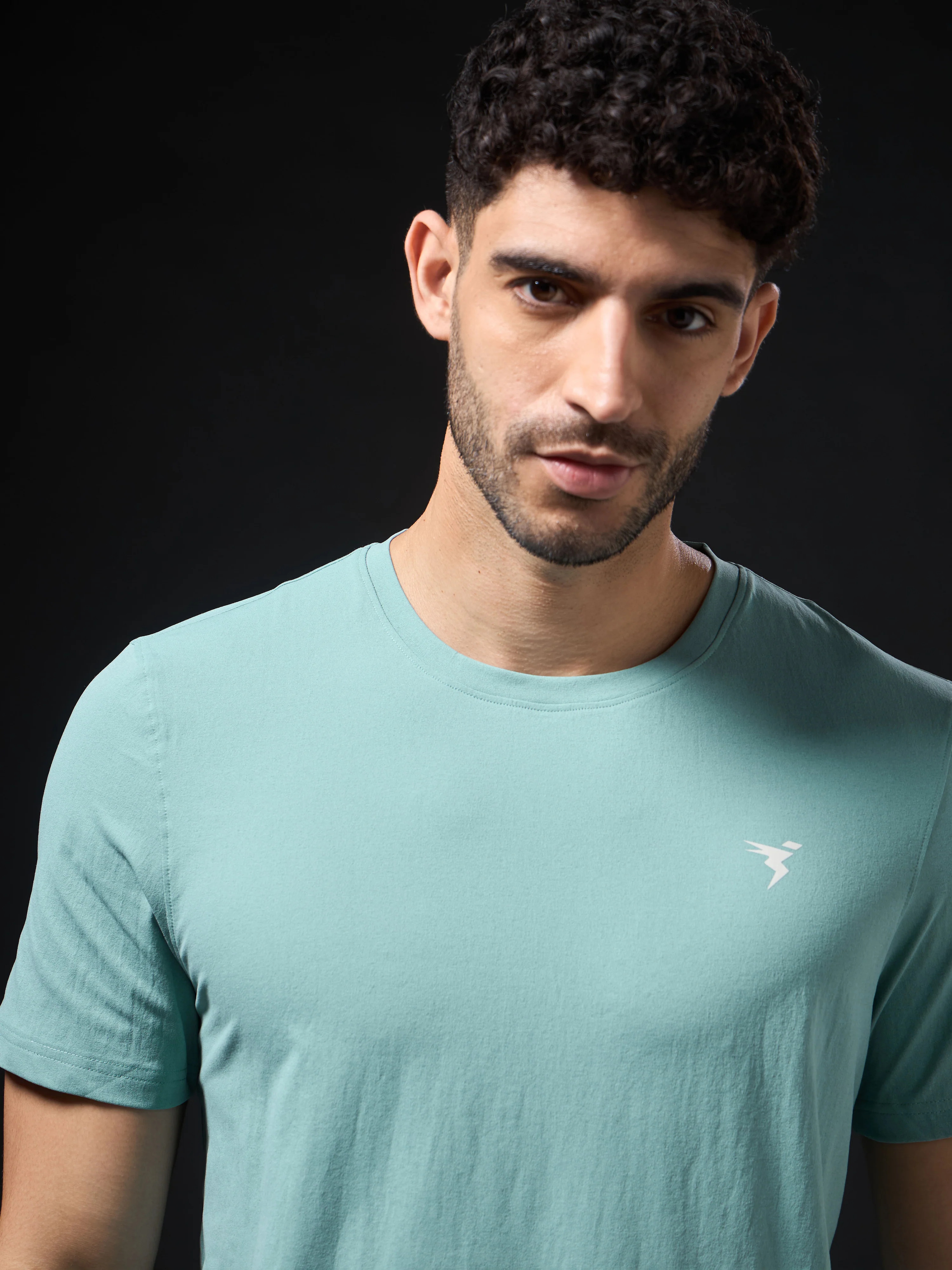 Men Solid Slim Fit Crew Neck T-shirt with COTFLEX - Image 6