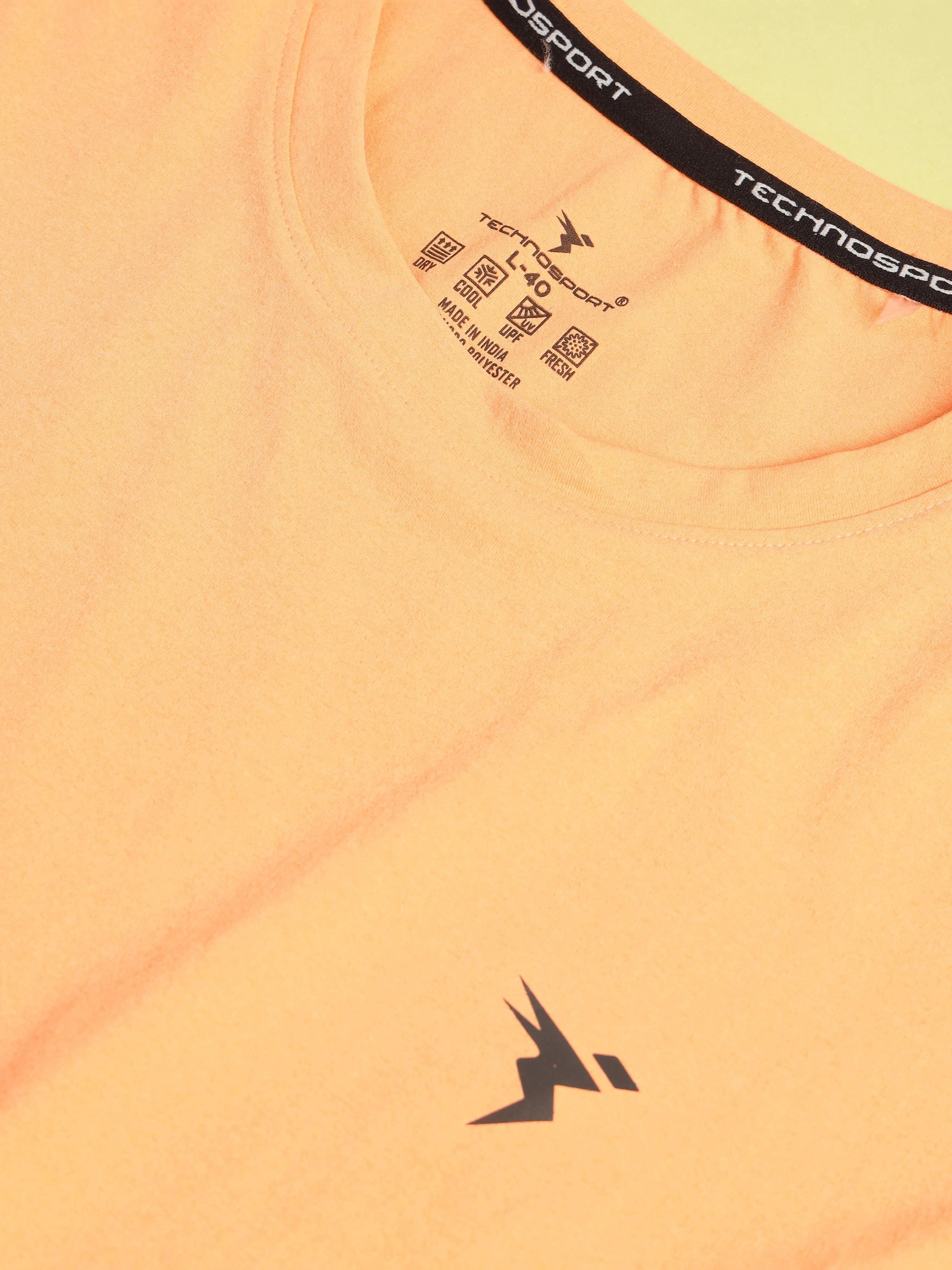 Men Solid Slim Fit Crew Neck T-shirt with COTFLEX - Image 7