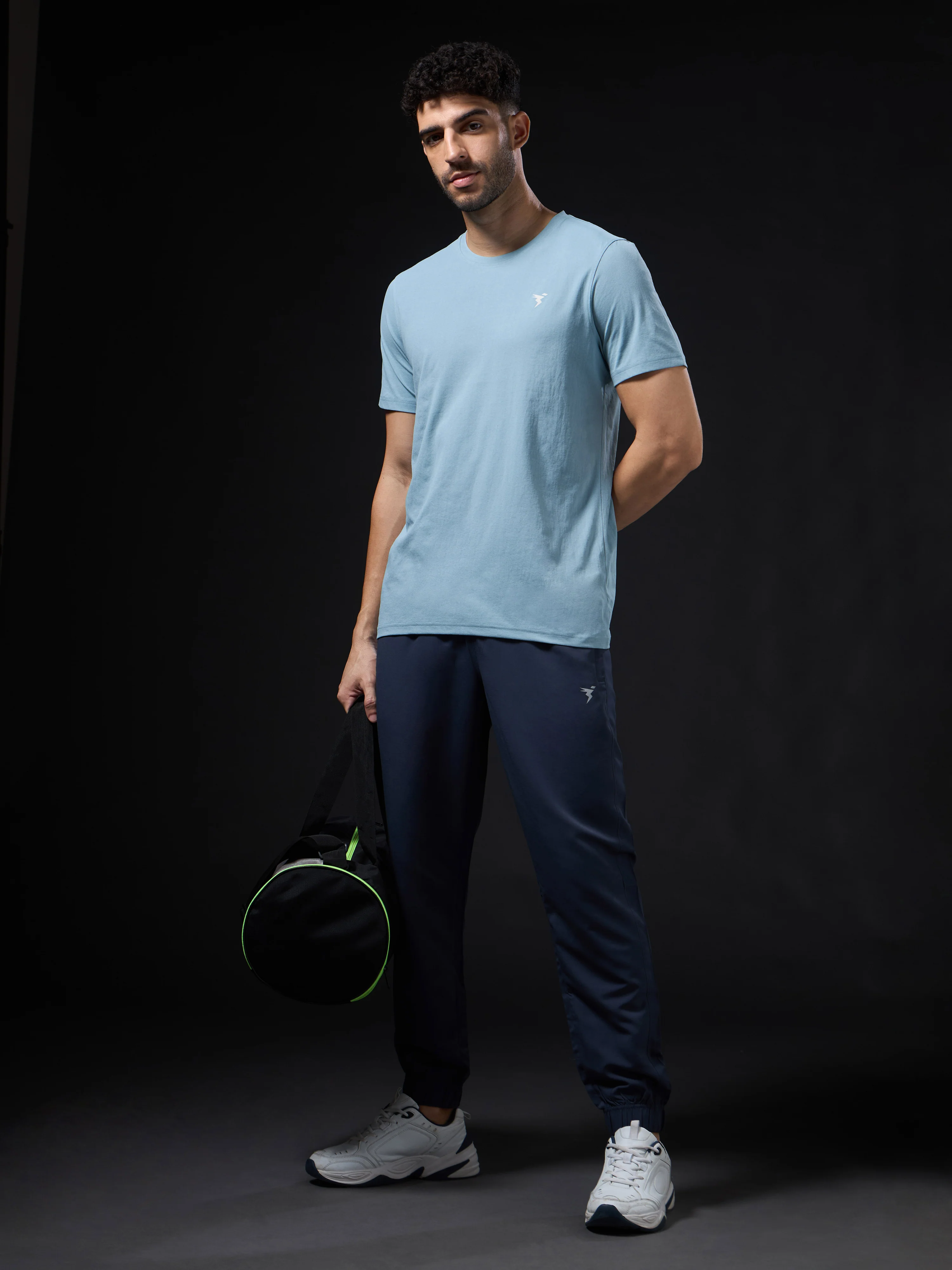 Men Solid Slim Fit Crew Neck T-shirt with COTFLEX - Image 5