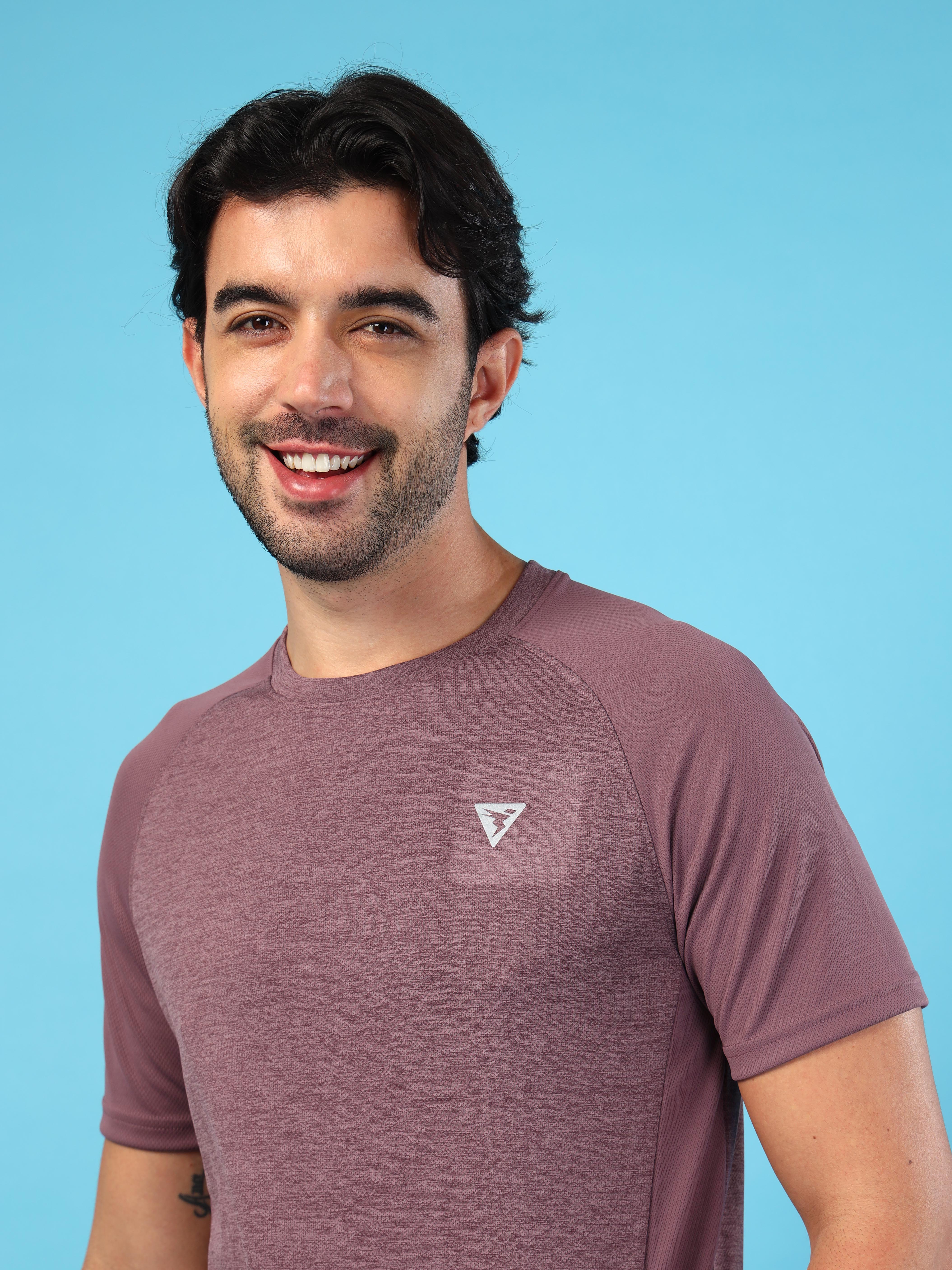 Men Solid Slim Fit Crew Neck T-shirt with DOUBLE COOL - Image 7