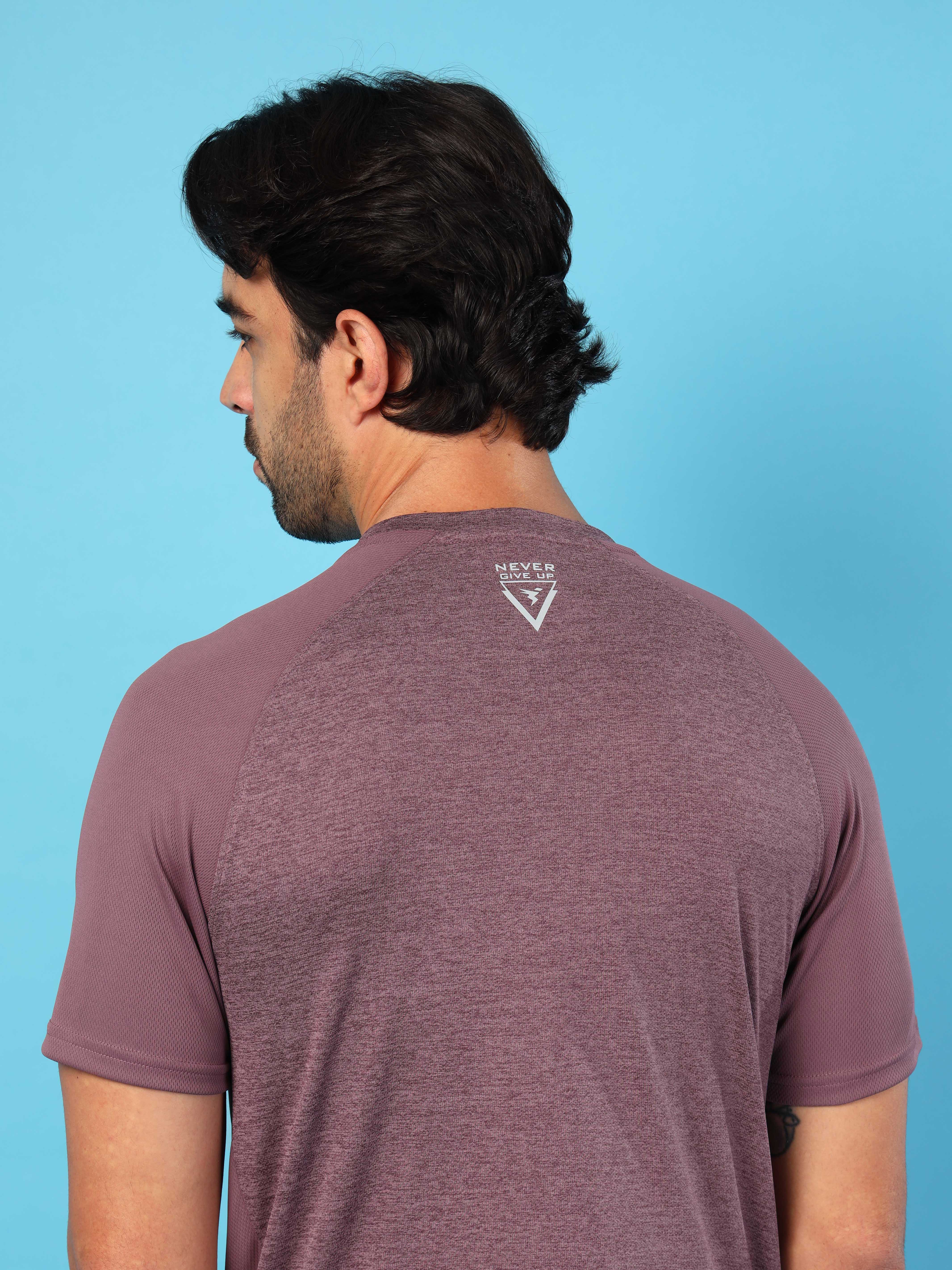 Men Solid Slim Fit Crew Neck T-shirt with DOUBLE COOL - Image 8