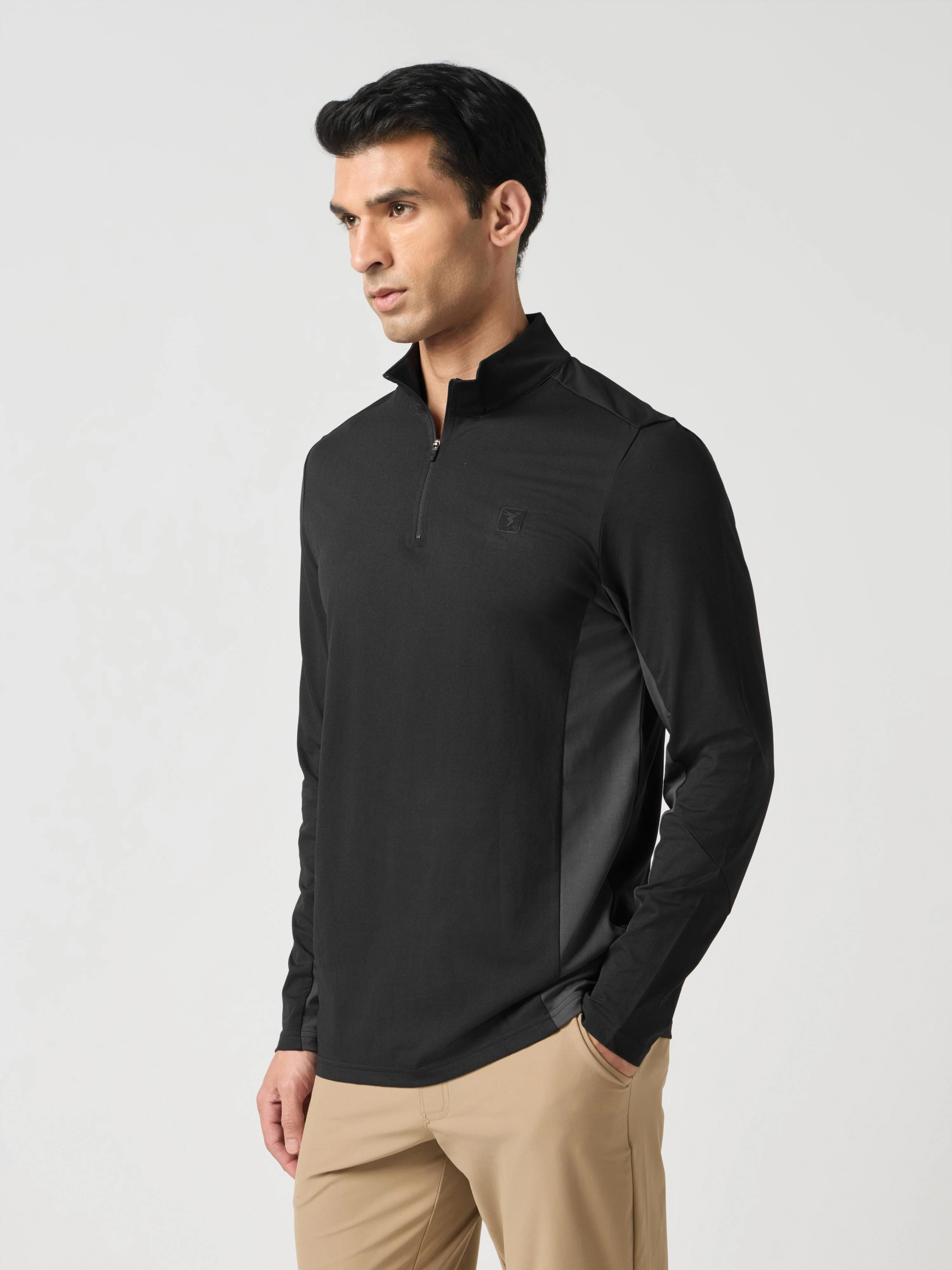 Men Solid Slim Fit Crew Neck T-shirt with ELASTO PLUS - Image 4
