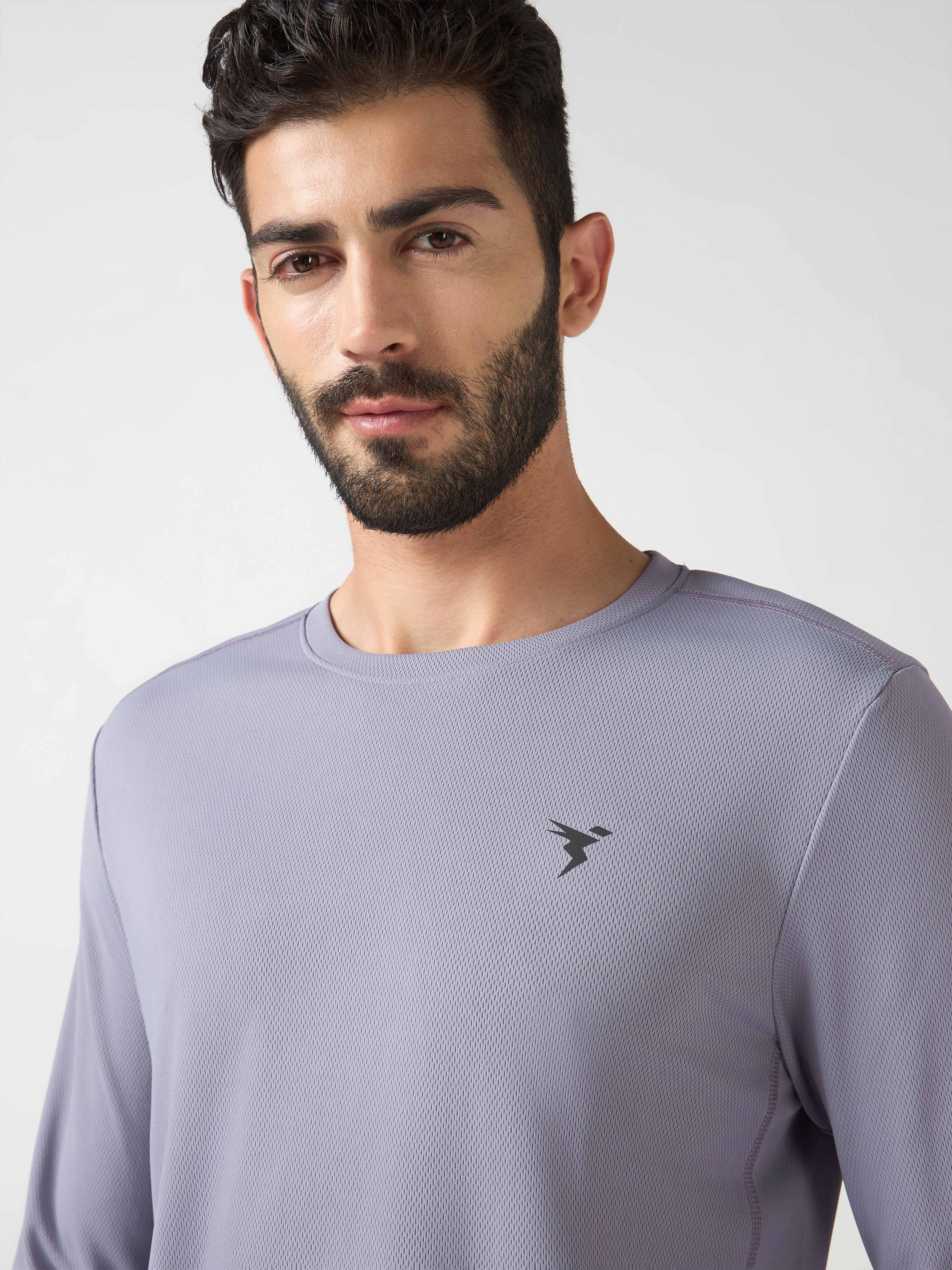 Men Solid Slim Fit Crew Neck T-shirt with TECHNO COOL+ - Image 6
