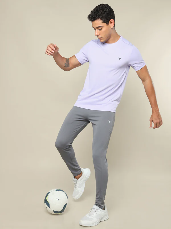 Men Solid Slim Fit Crew Neck T-shirt with TECHNO COOL+ - Image 4
