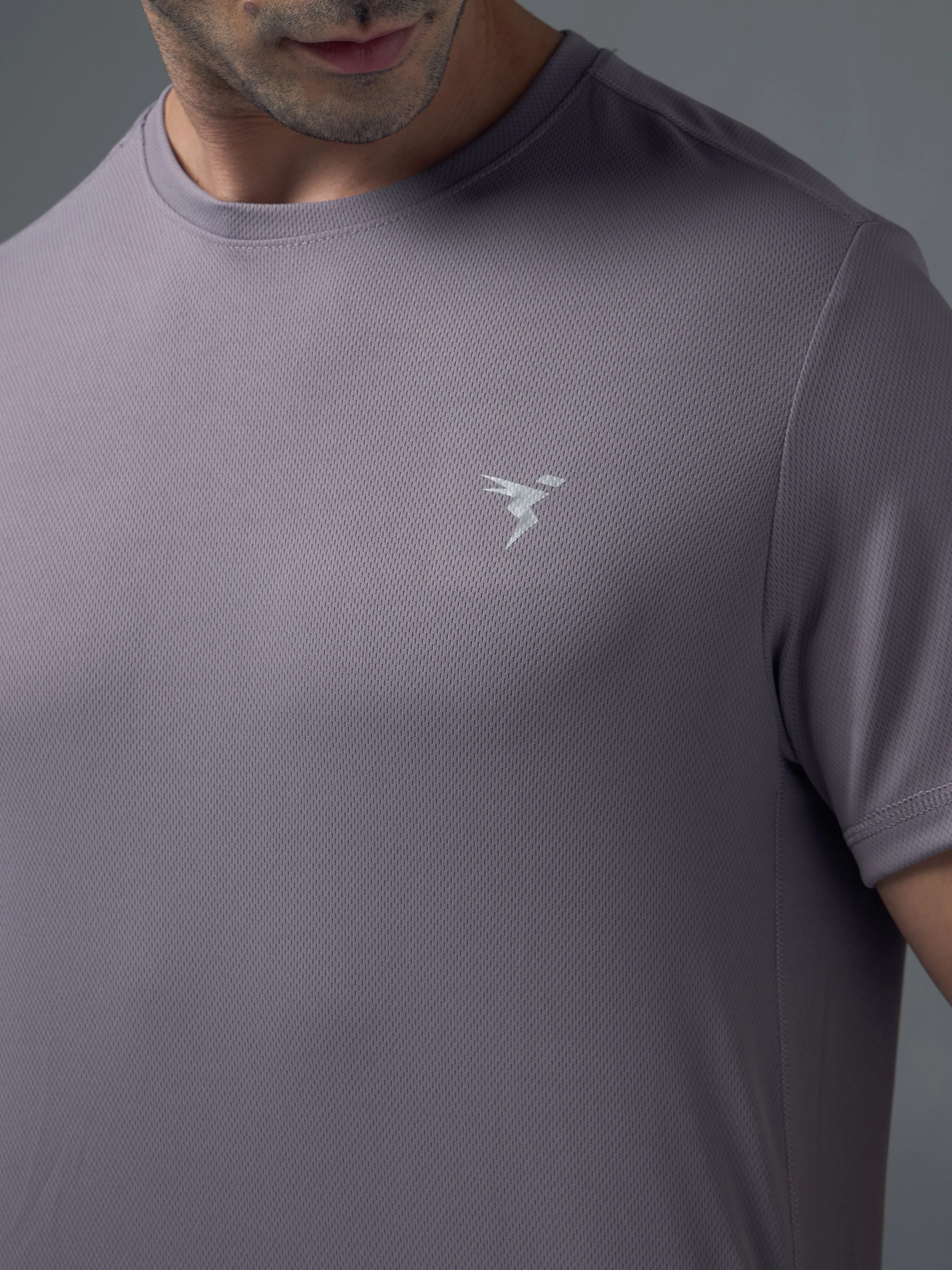 Men Solid Slim Fit Crew Neck T-shirt with TECHNO COOL+ - Image 6