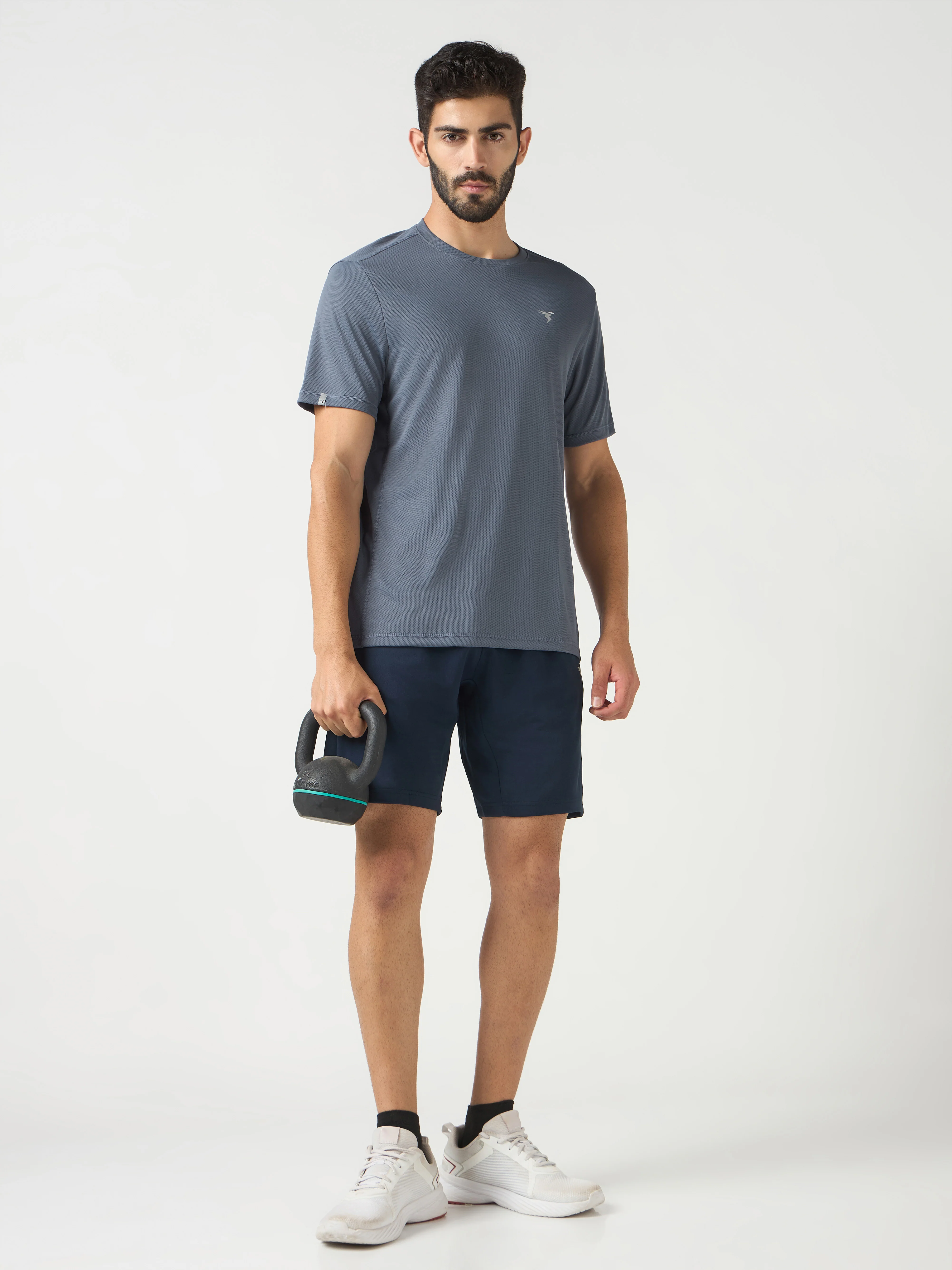 Men Solid Slim Fit Crew Neck T-shirt with TECHNO COOL+ - Image 6