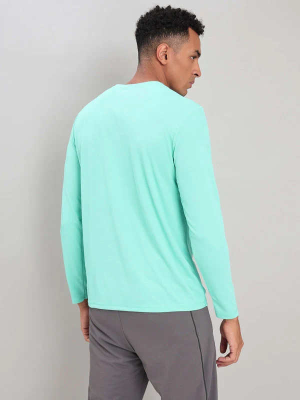 Men Solid Slim Fit Crew Neck T-shirt with TECHNO COOL+ - Image 3