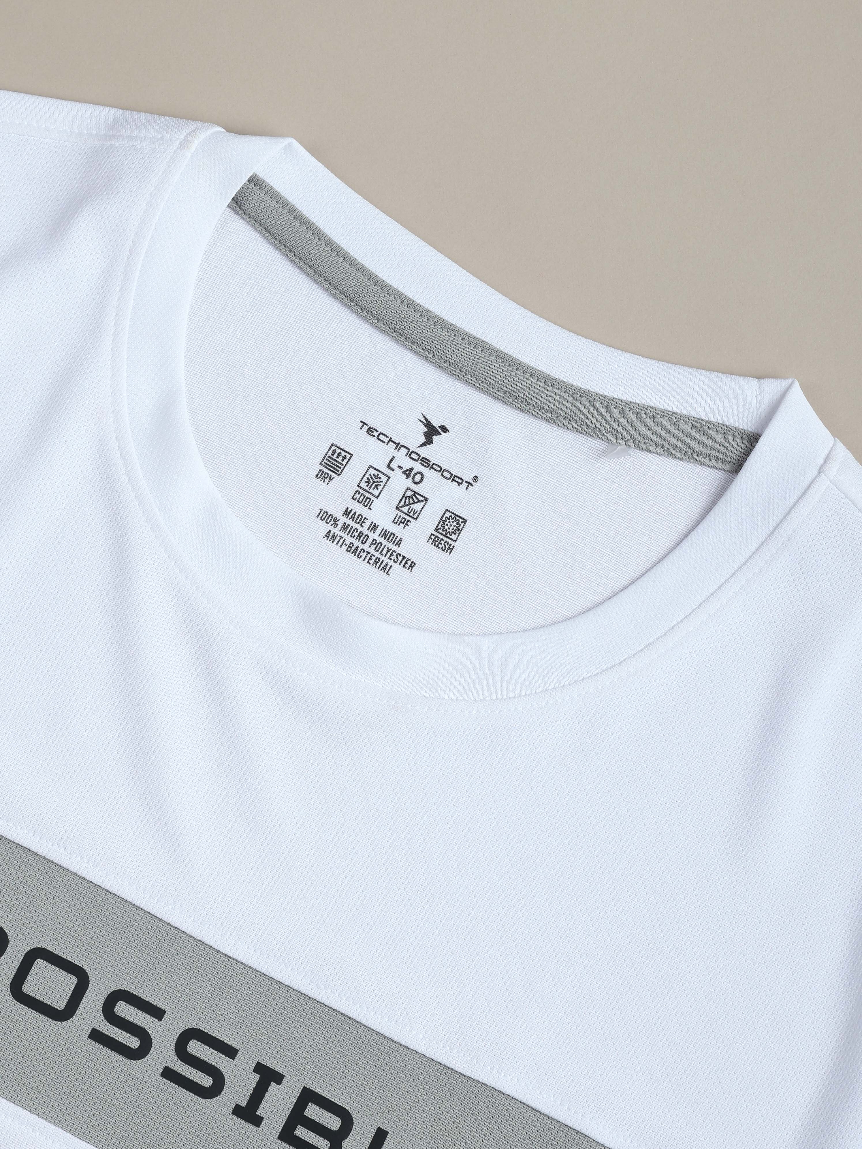 Men Solid Slim Fit Crew Neck T-shirt with TECHNO COOL+ - Image 9