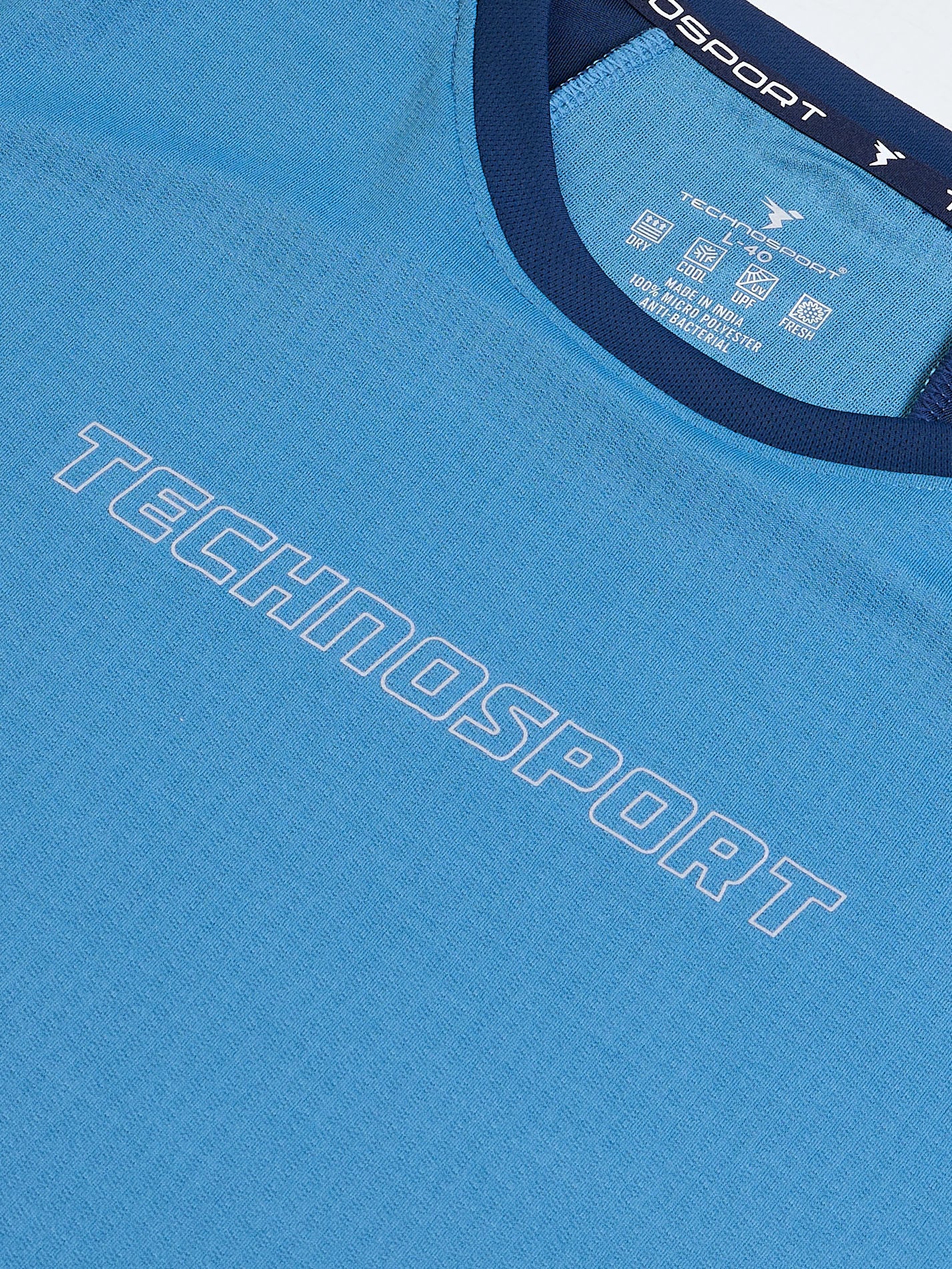 Men Colorblock Slim Fit Crew Neck T-shirt with TECHNO COOL+ - Image 8