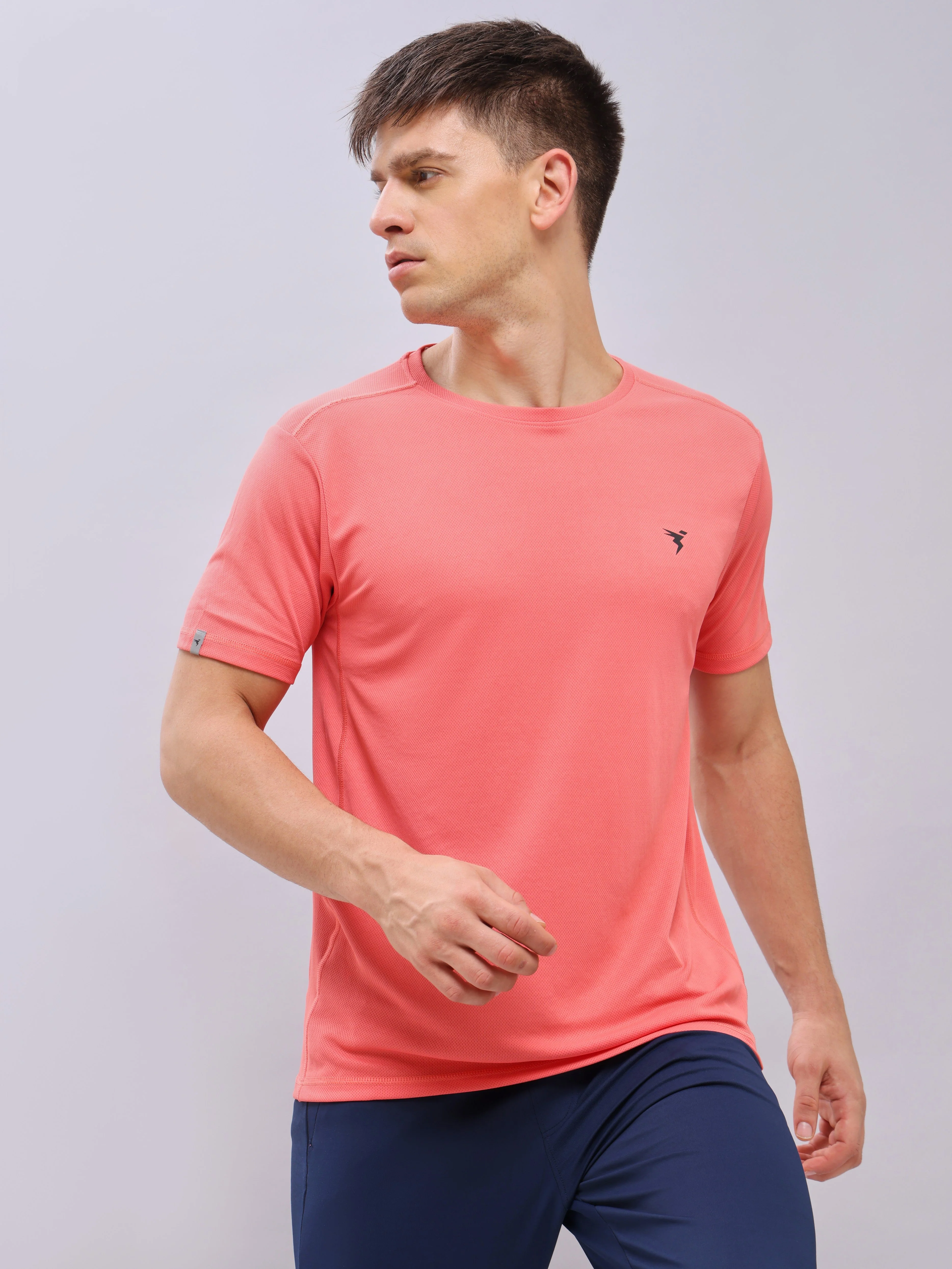 Men Solid Slim Fit Crew Neck T-shirt with TECHNO COOL+ (pack of 2) - Image 3