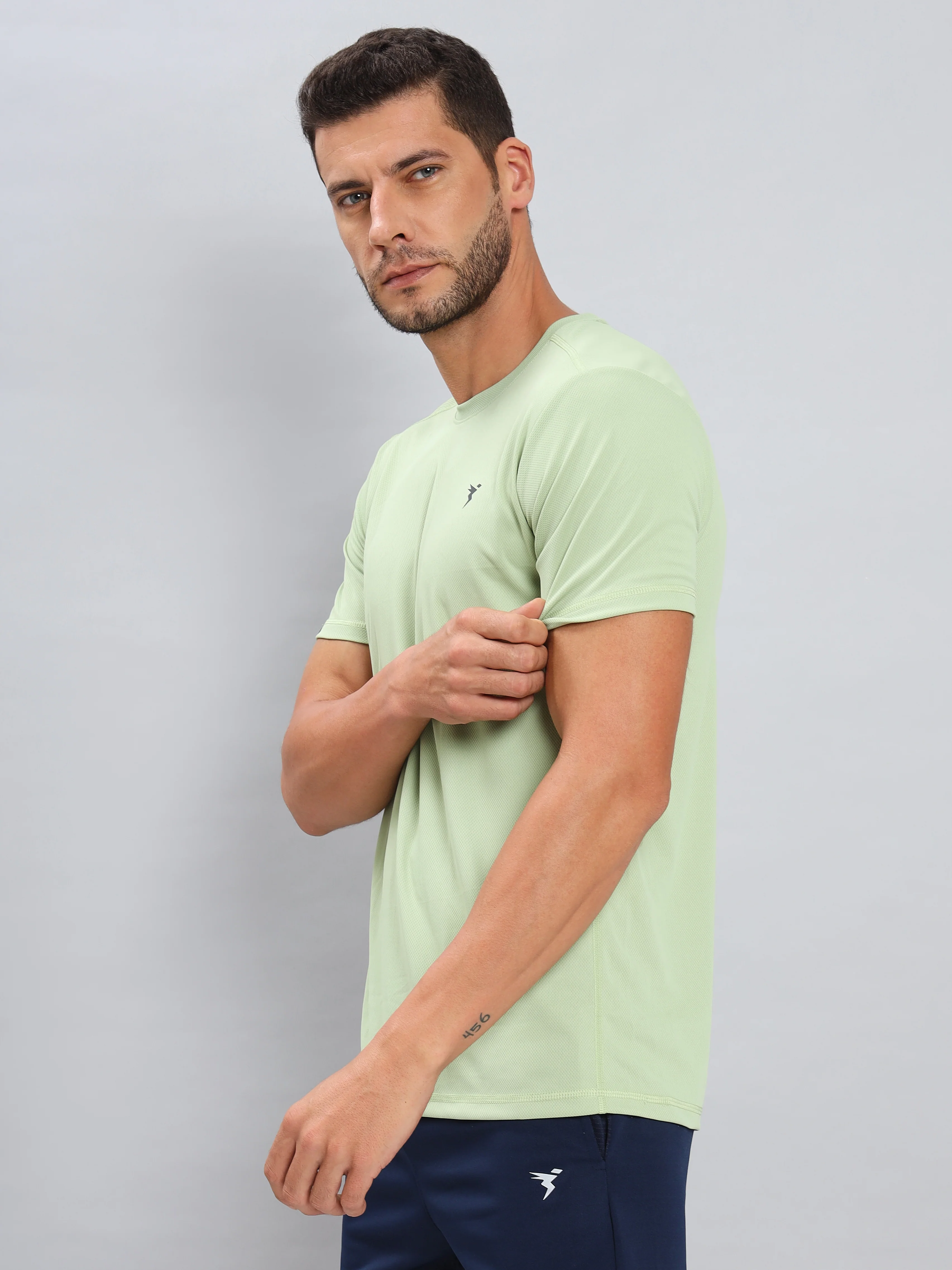 Men Solid Slim Fit Crew Neck T-shirt with TECHNO COOL+ (Pack of 2) - Image 4