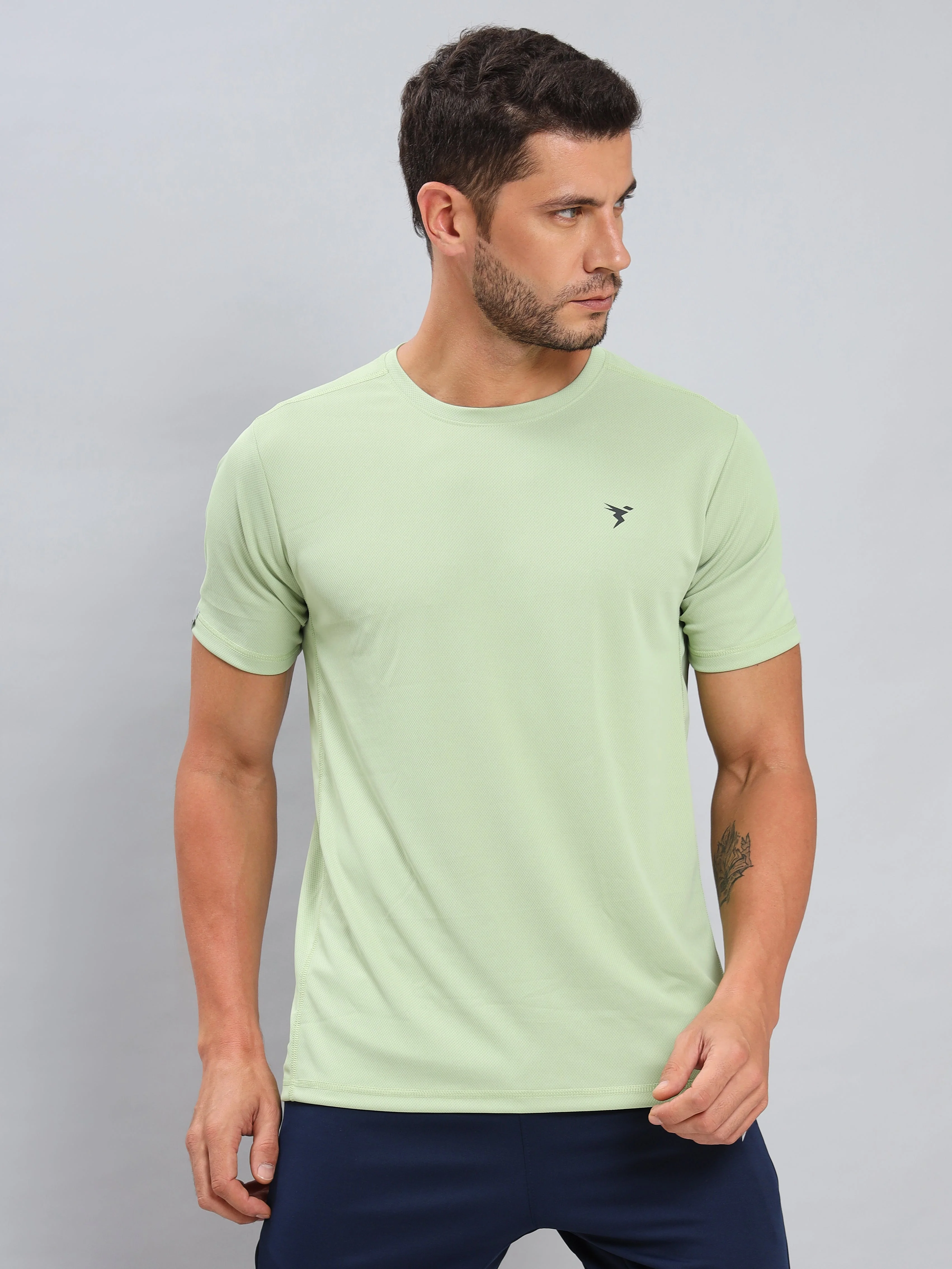 Men Solid Slim Fit Crew Neck T-shirt with TECHNO COOL+ (pack of 2) - Image 2