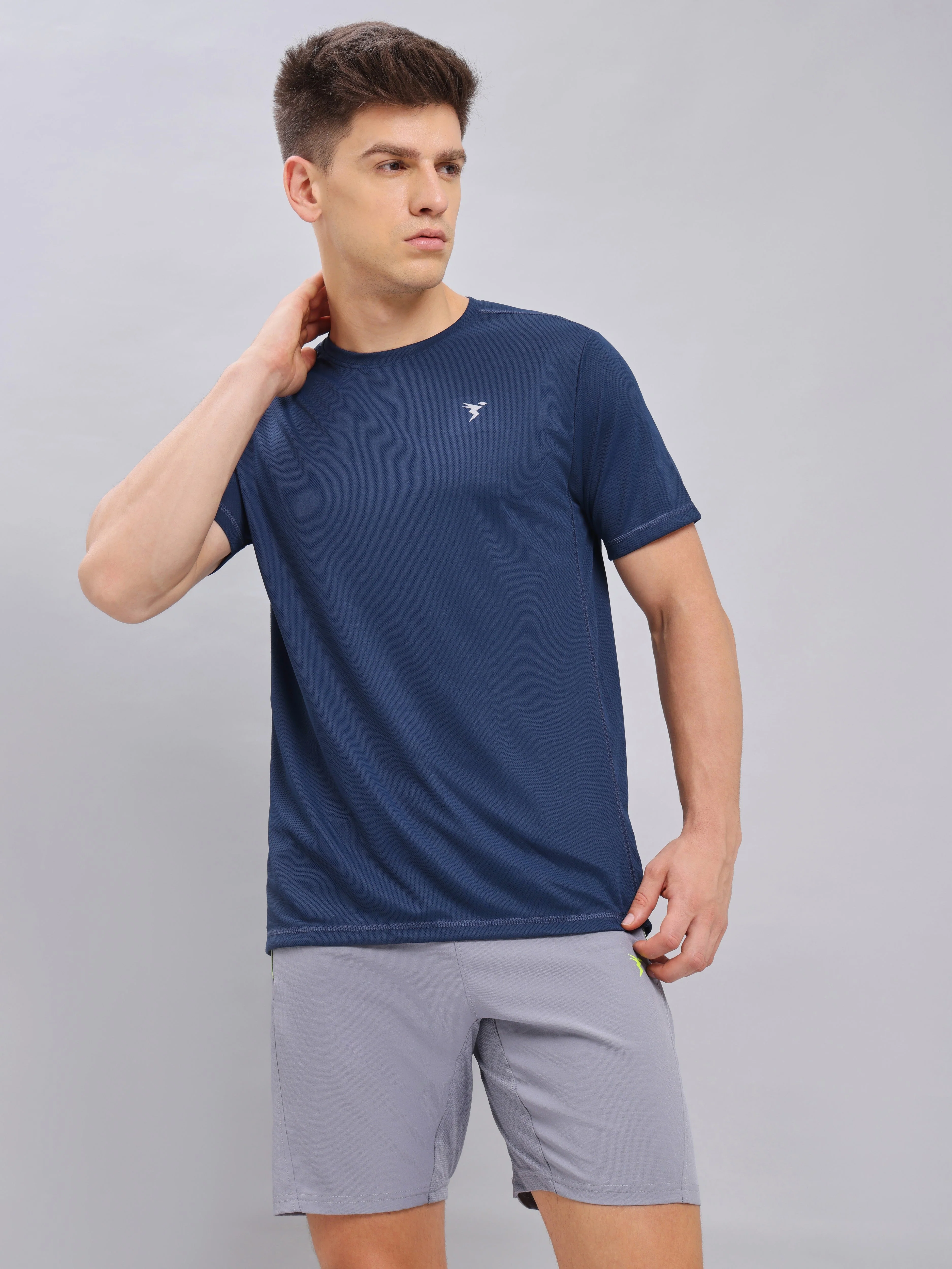 Men Solid Slim Fit Crew Neck T-shirt with TECHNO COOL+ (pack of 2) - Image 2