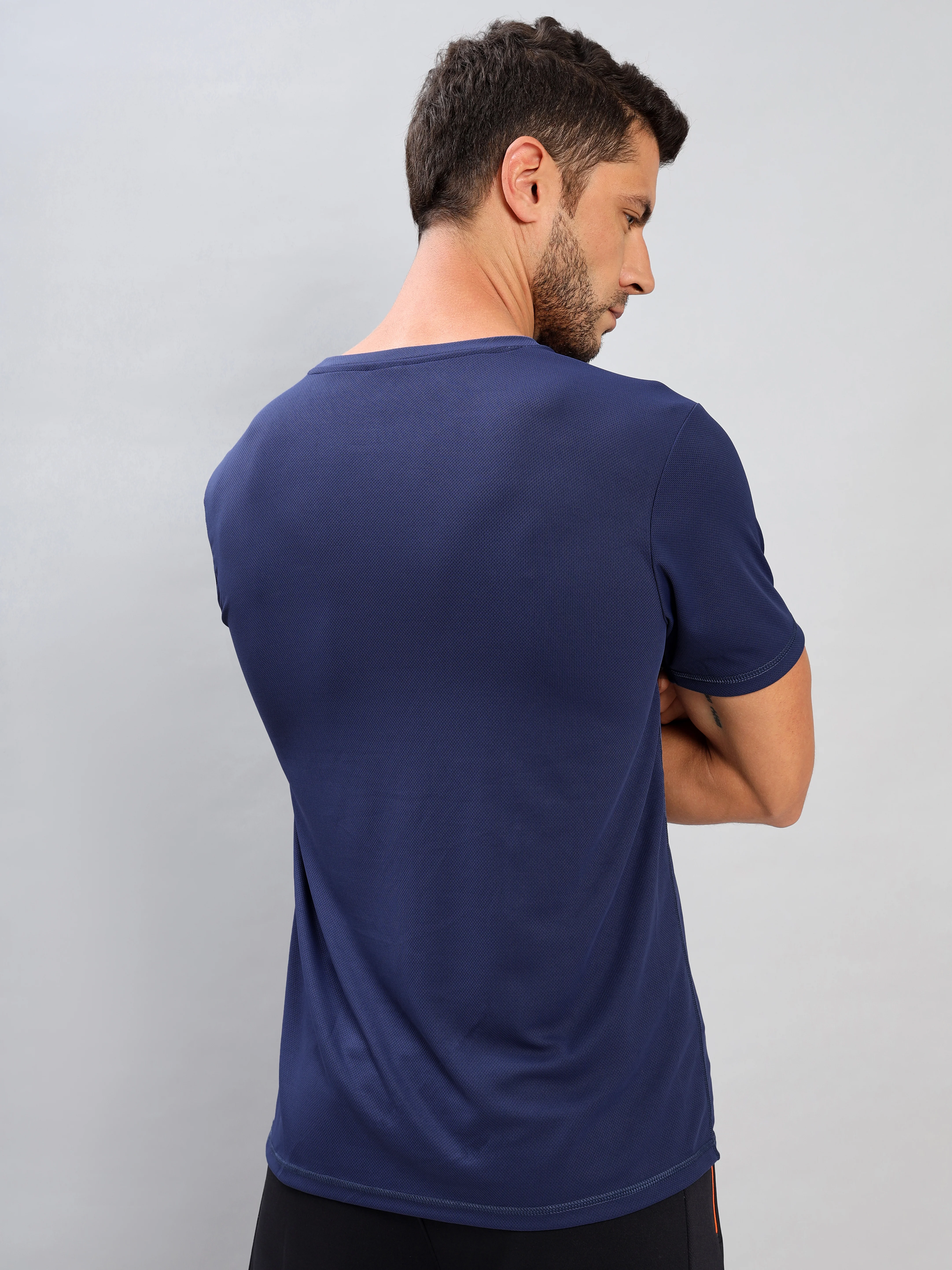 Men Solid Slim Fit Crew Neck T-shirt with TECHNO COOL+ (Pack of 2) - Image 3
