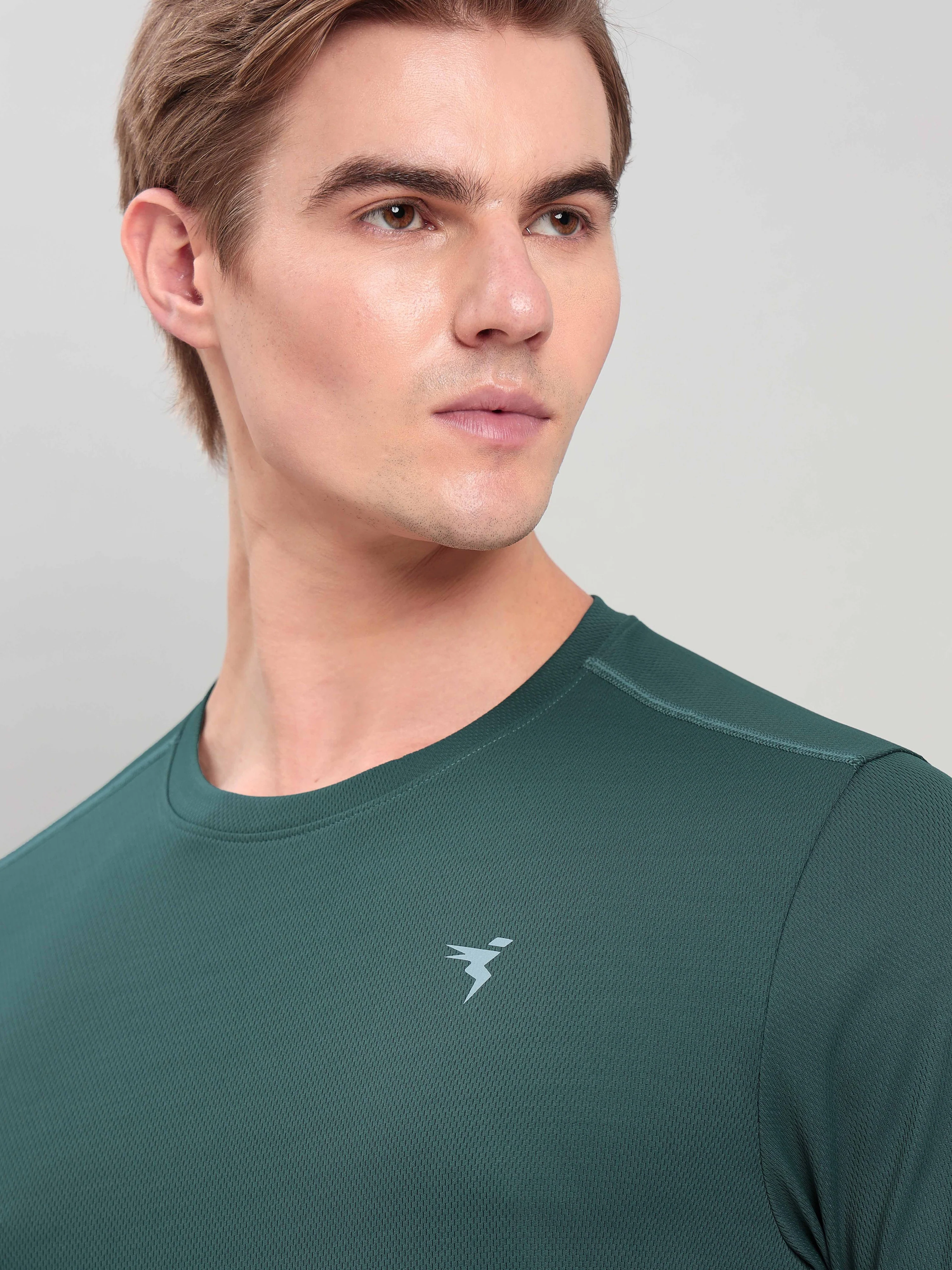 Men Solid Slim Fit Crew Neck T-shirt with TECHNO COOL+ (Pack of 2) - Image 6