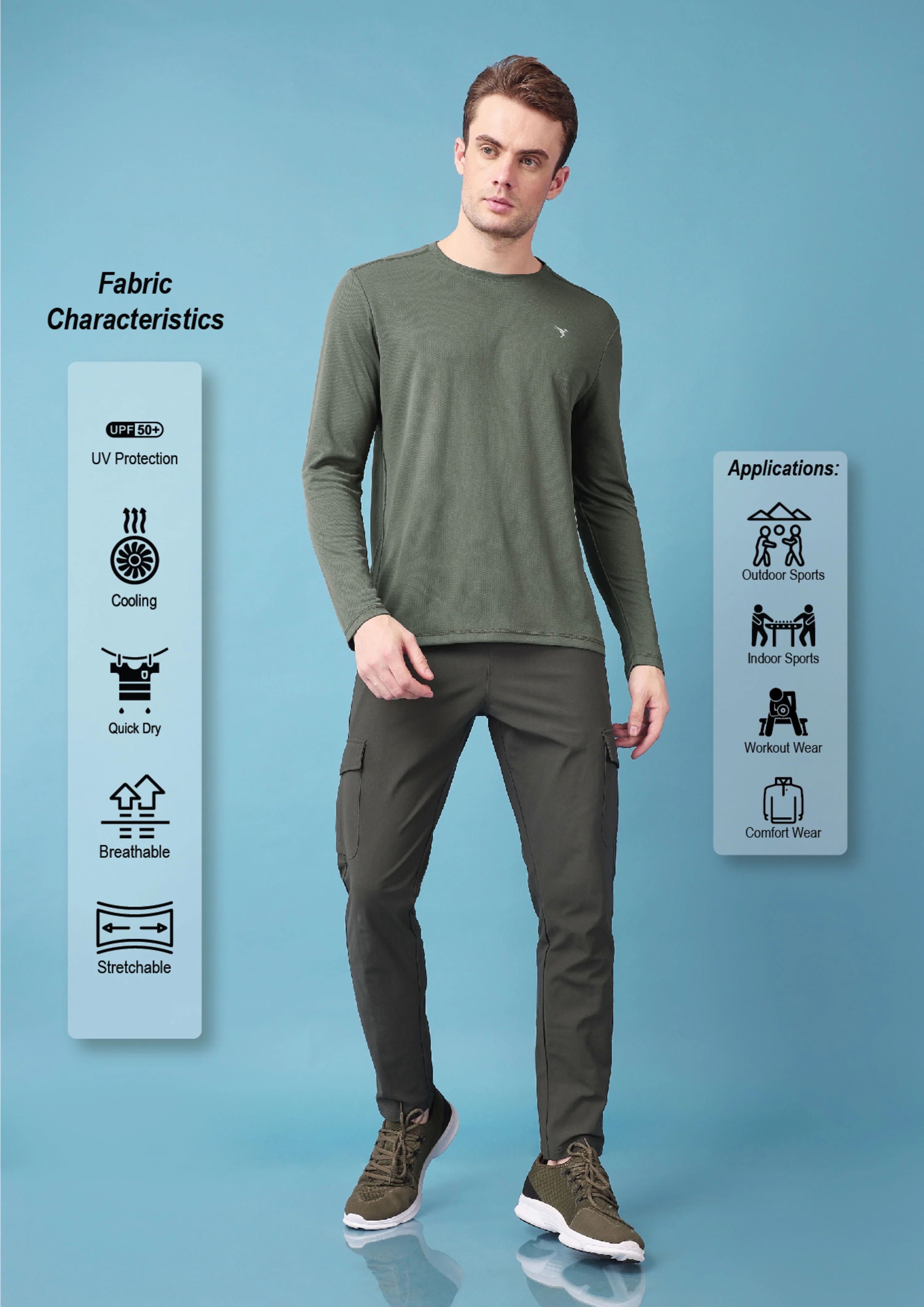 Men Solid Slim Fit Crew Neck T-shirt with TECHNO COOL+ (Pack of 2) - Image 5