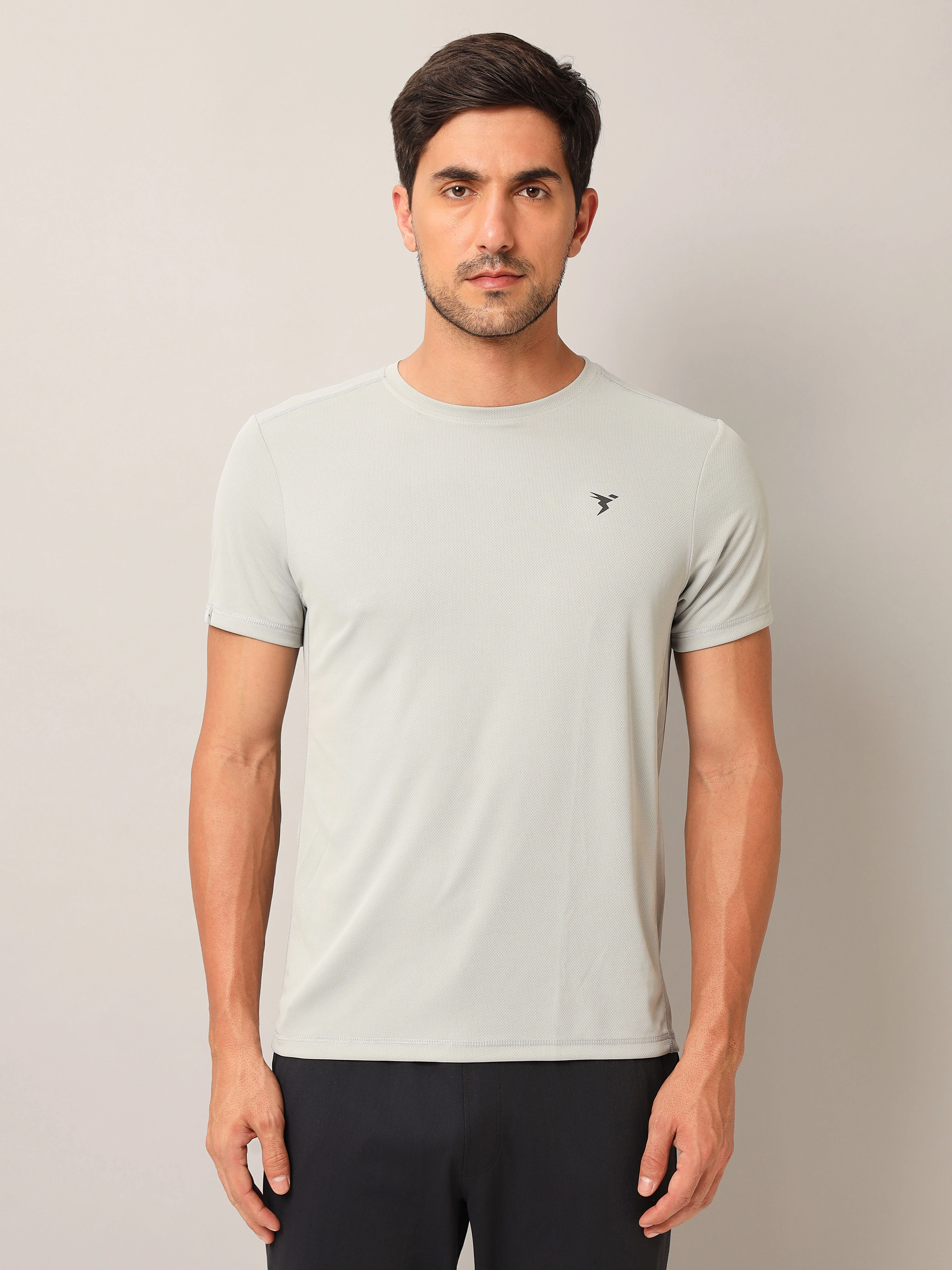 Men Solid Slim Fit Crew Neck T-shirt with TECHNO COOL+ (Pack of 3) - Image 2