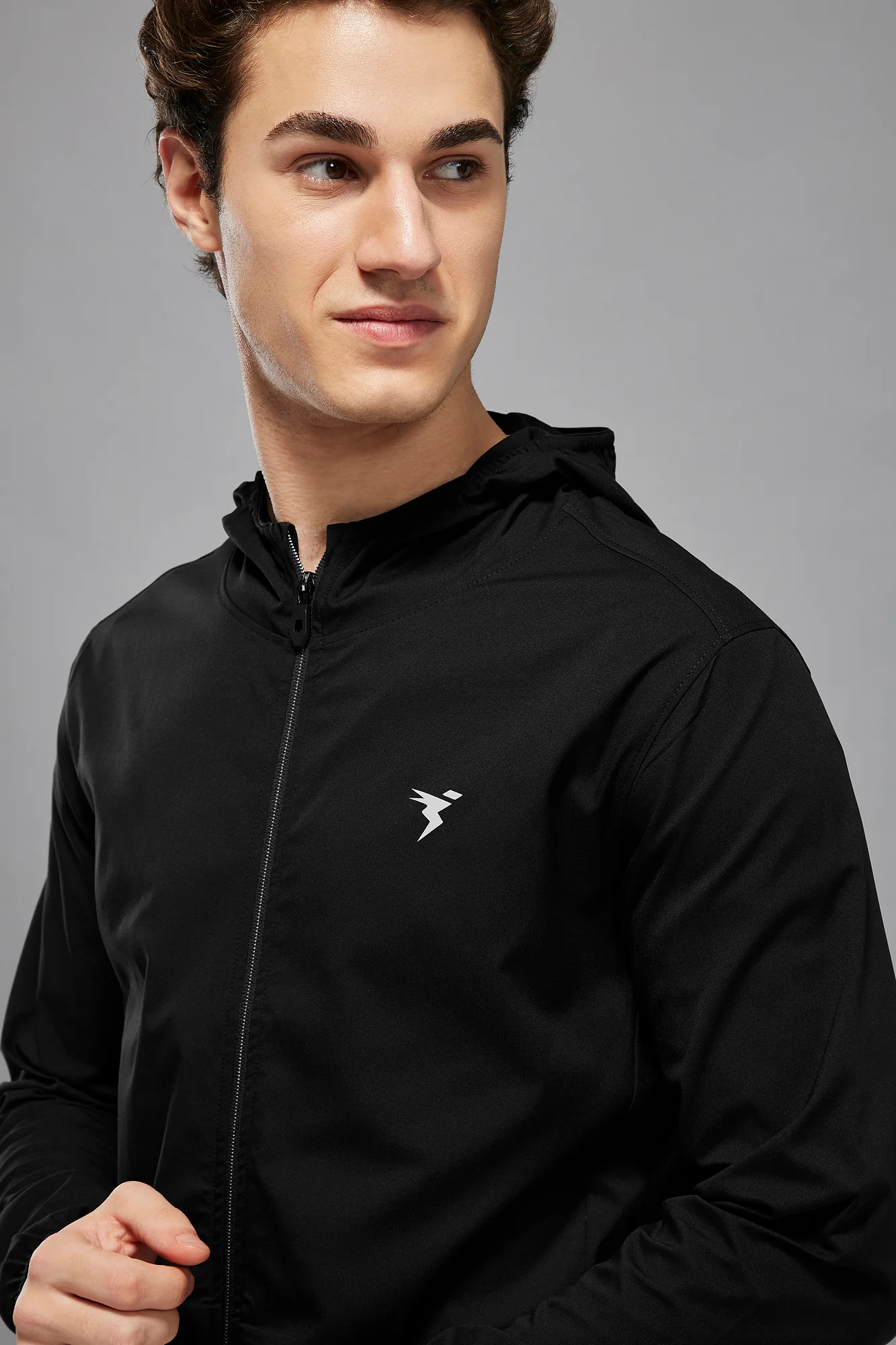 Men Solid Slim Fit Hooded Jacket with TS FLEXI - Image 7