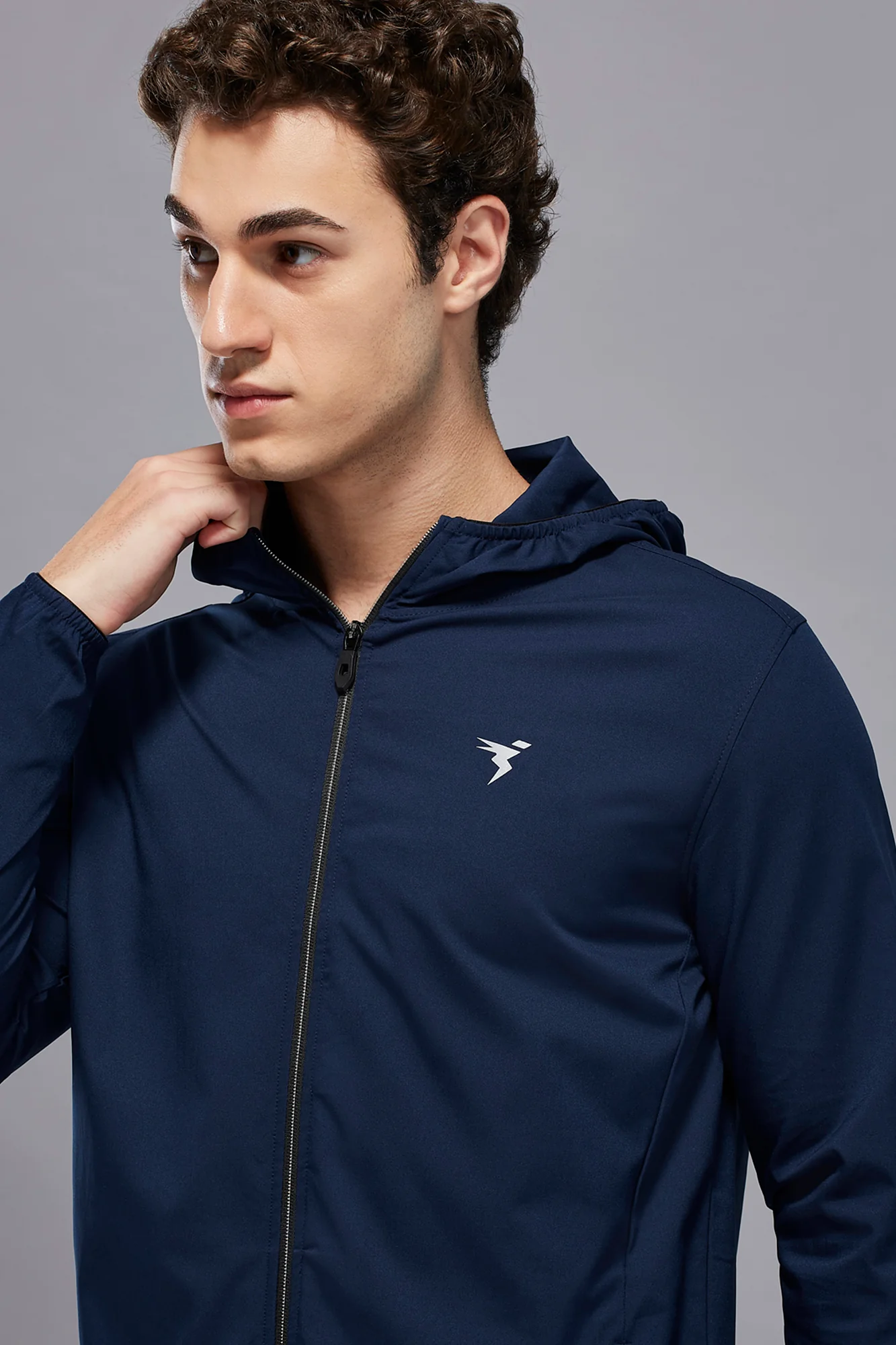 Men Solid Slim Fit Hooded Jacket with TS FLEXI - Image 6