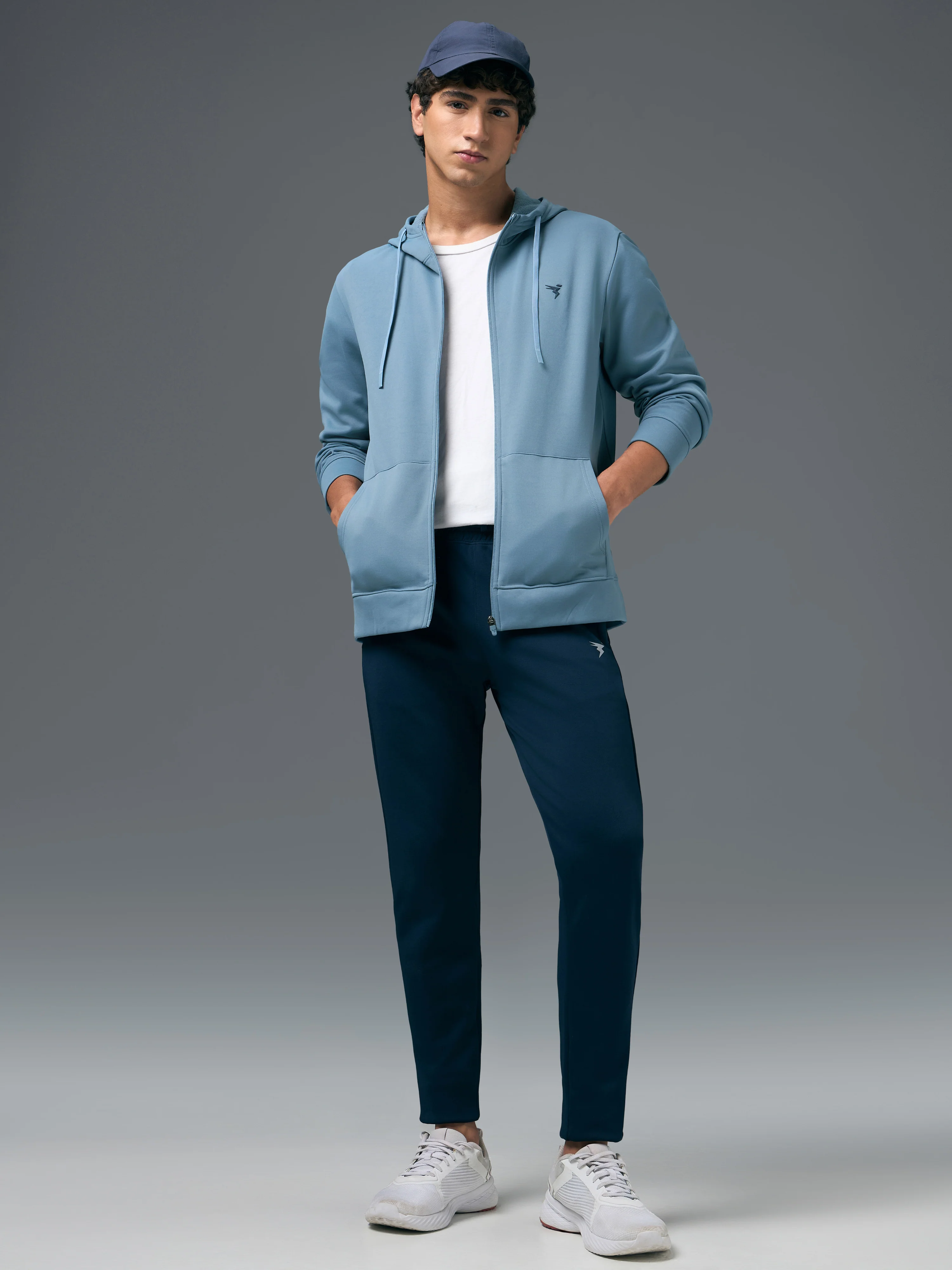 Men Solid Slim Fit Hooded Jacket with TECHNOWARM+ - Image 4