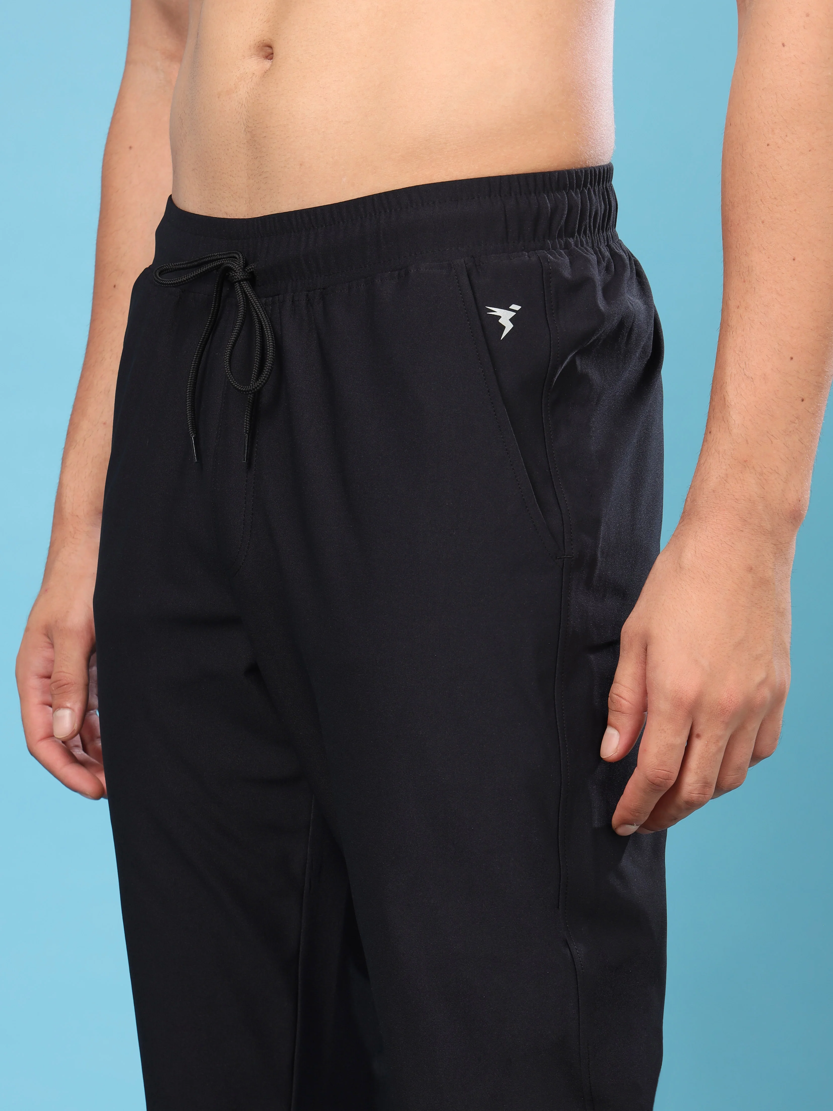 Men Solid Slim Fit Joggers with ELASTOPLUS - Image 5