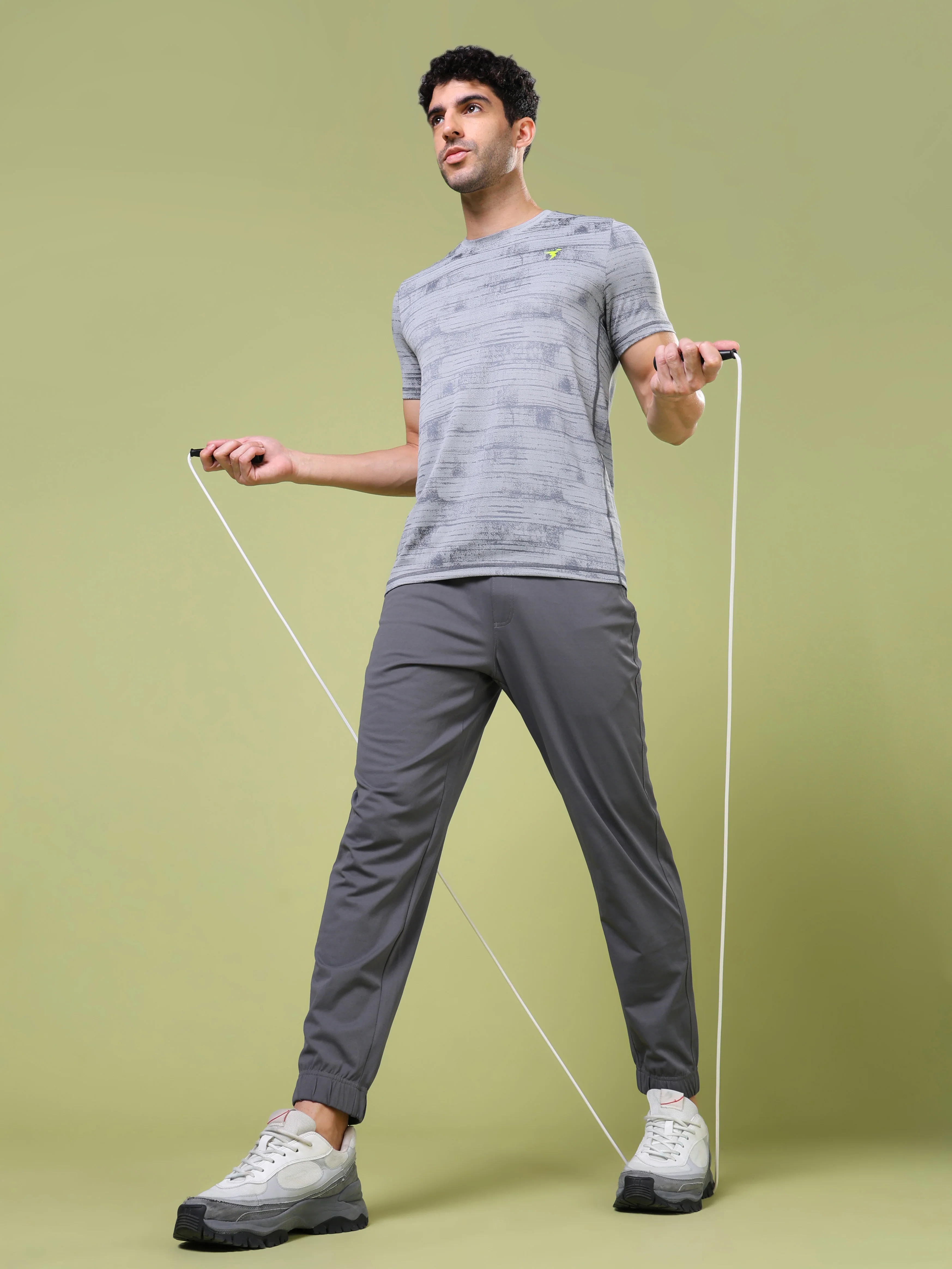 Men Solid Slim Fit Joggers with ELASTOPLUS - Image 5