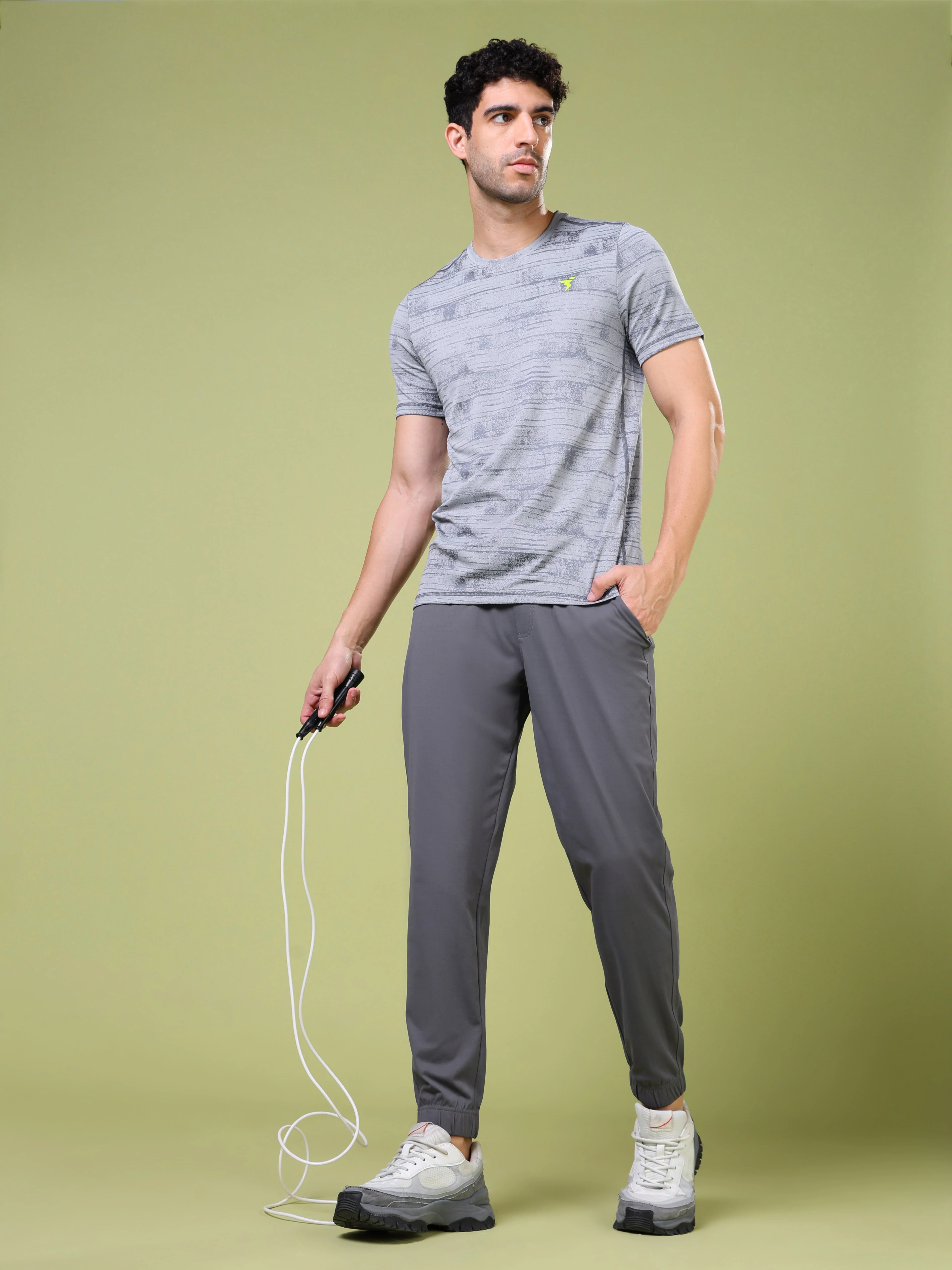 Men Solid Slim Fit Joggers with ELASTOPLUS - Image 7