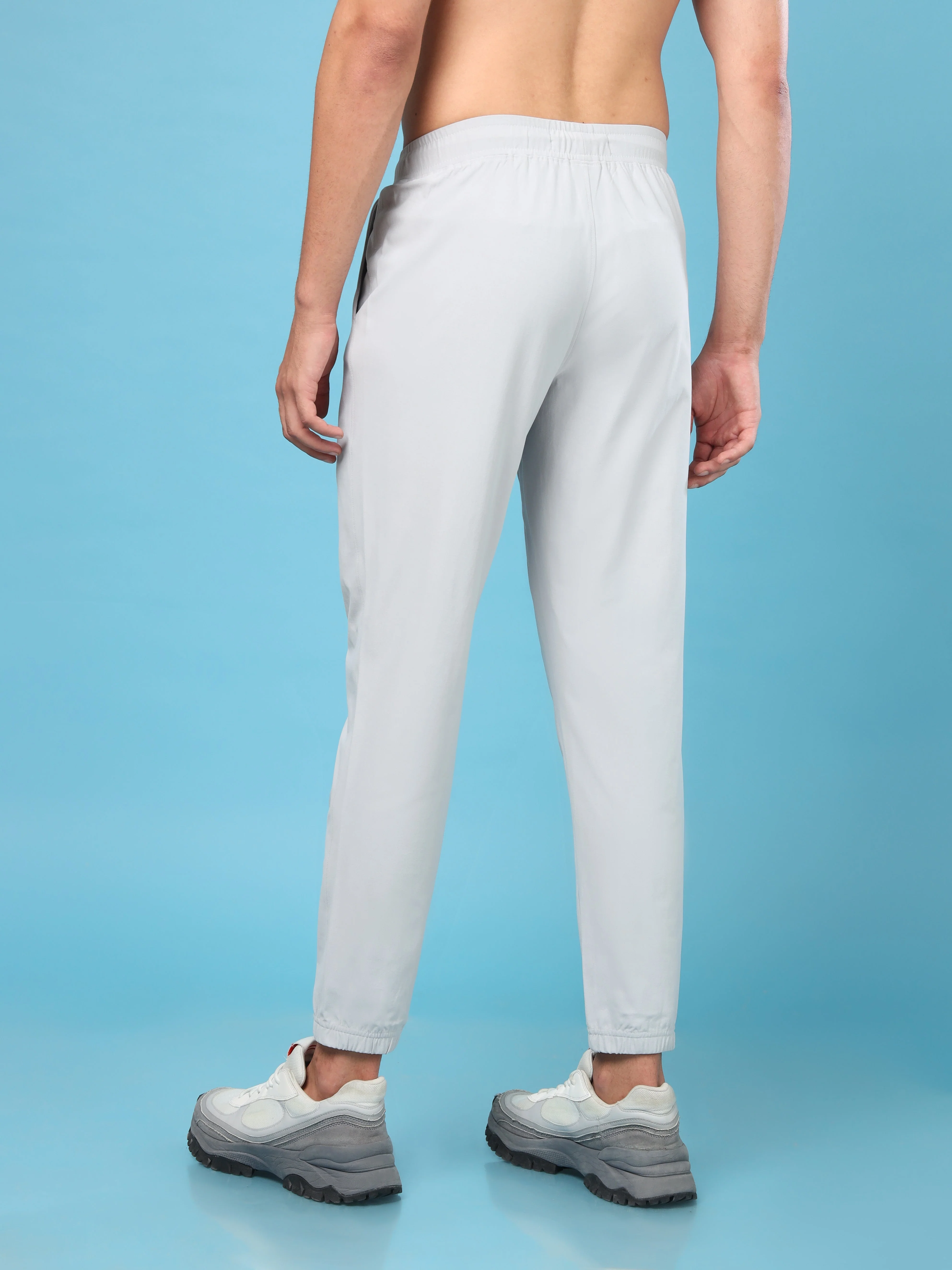 Men Solid Slim Fit Joggers with ELASTOPLUS - Image 2