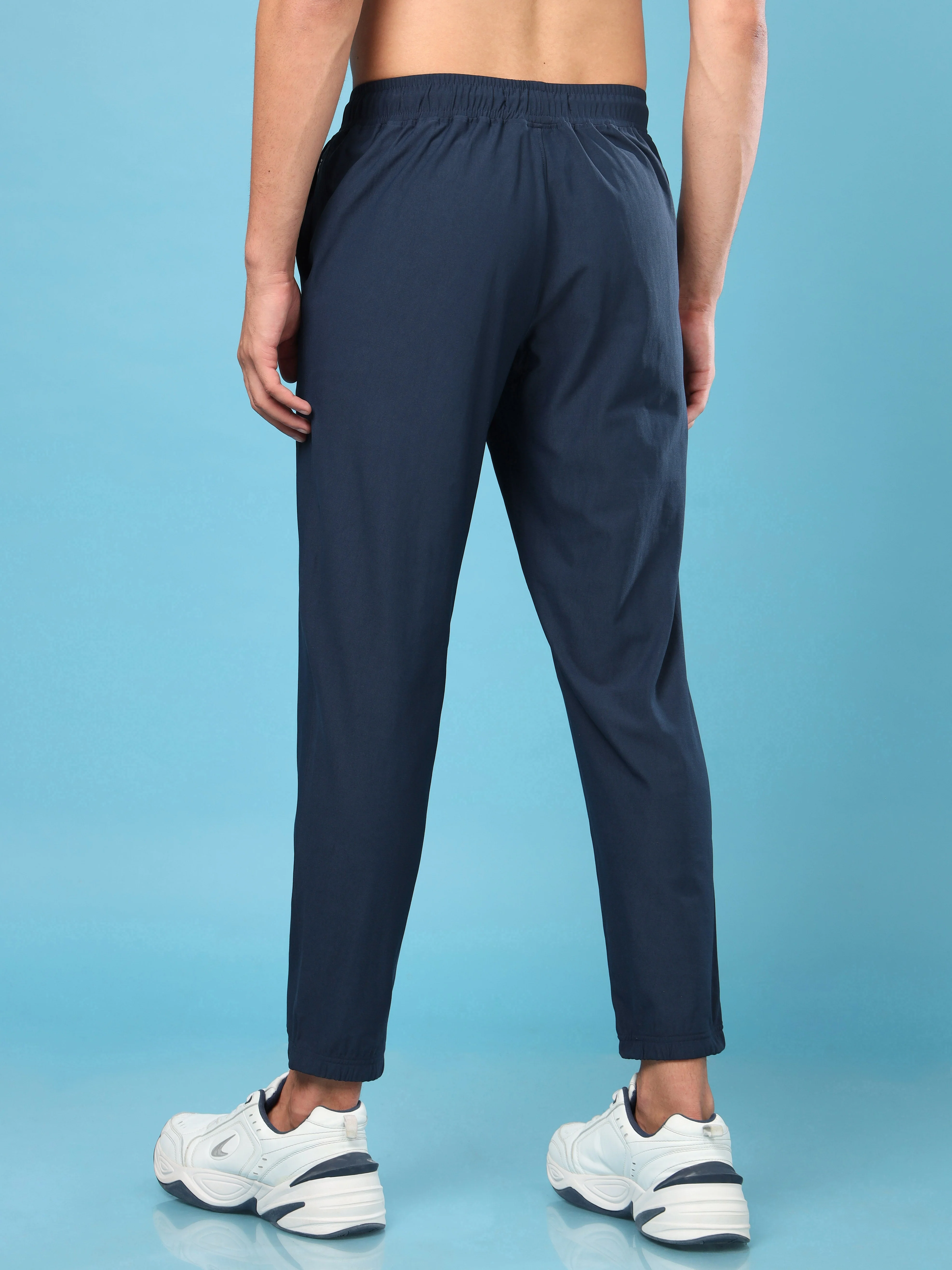Men Solid Slim Fit Joggers with ELASTOPLUS - Image 3