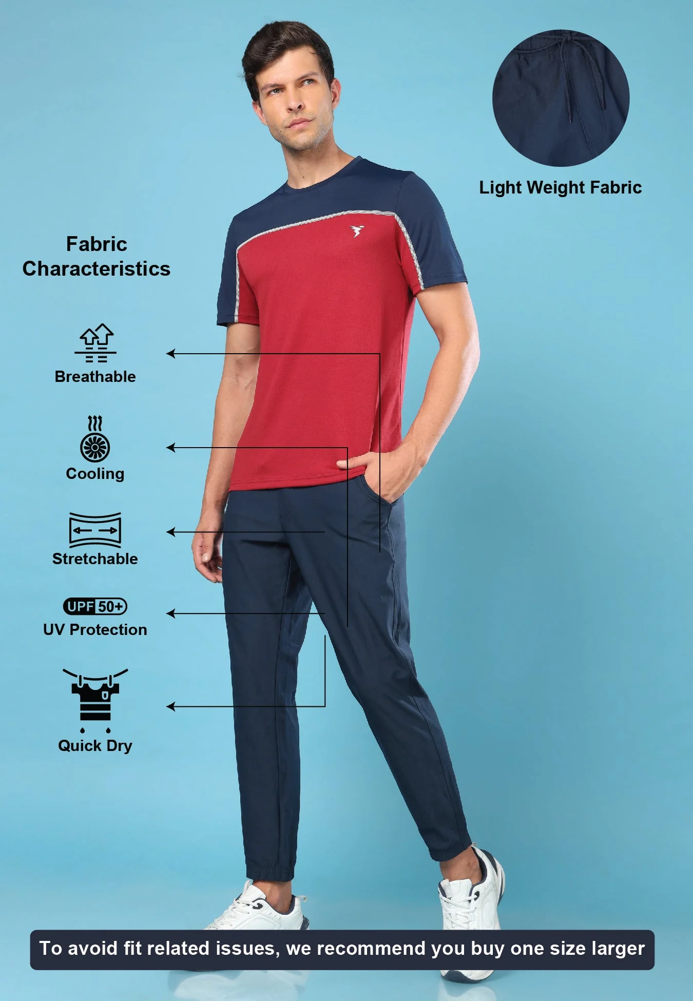 Men Solid Slim Fit Joggers with ELASTOPLUS - Image 4