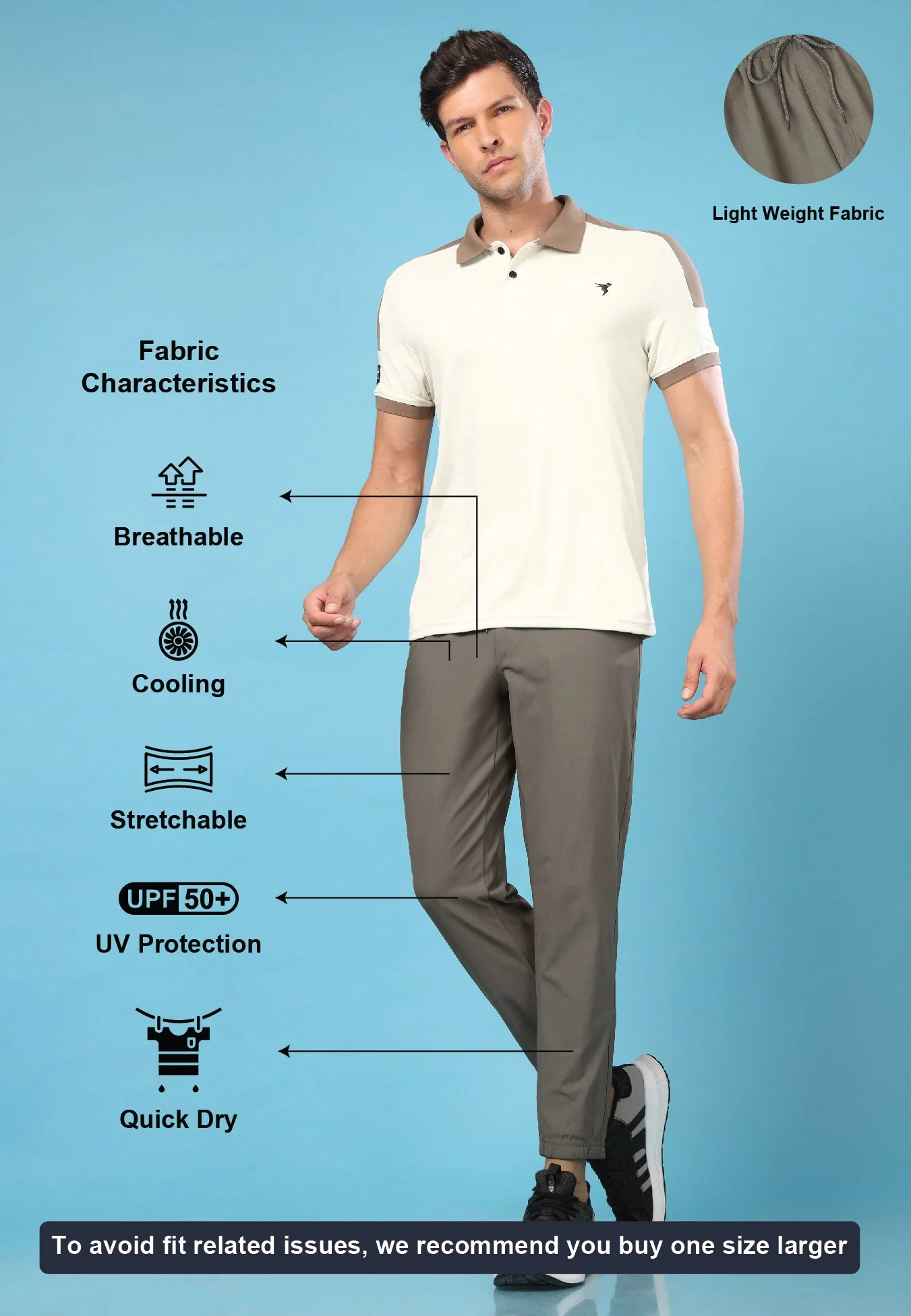 Men Solid Slim Fit Joggers with ELASTOPLUS - Image 4