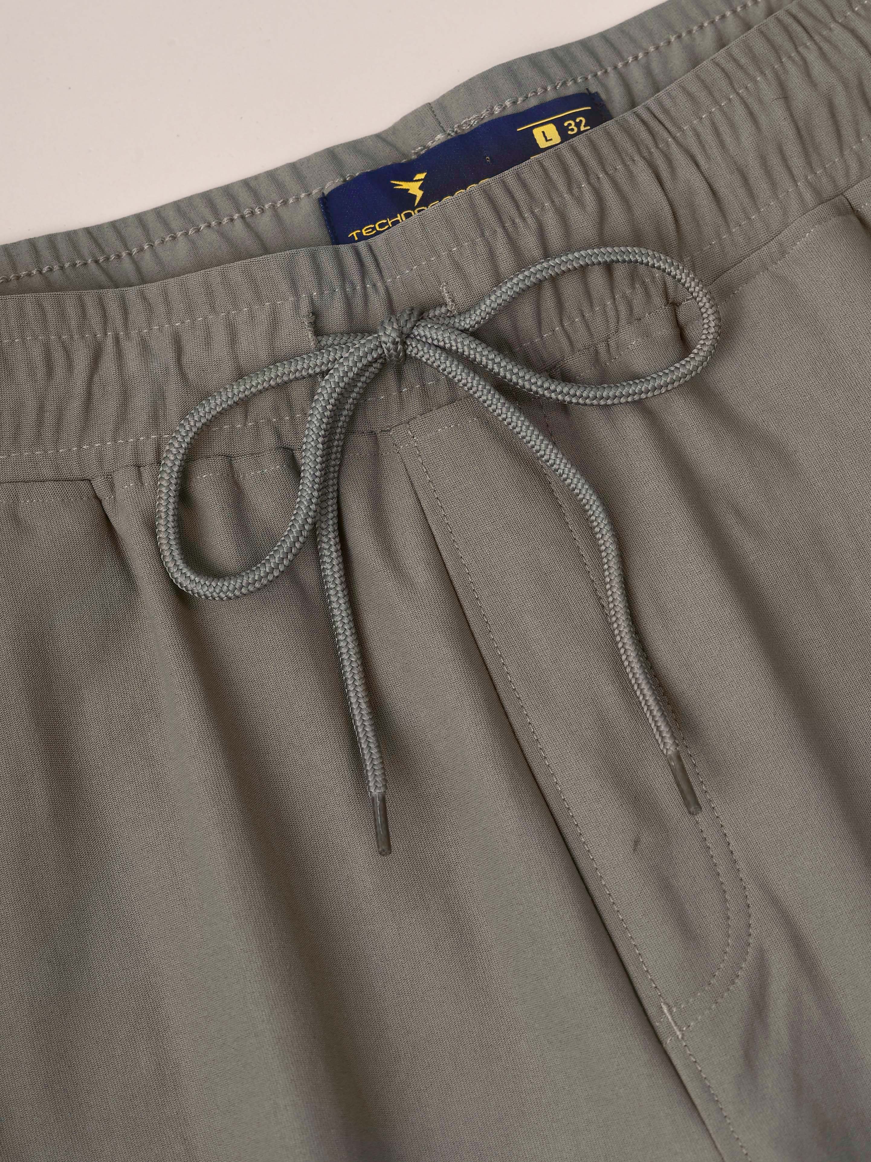 Men Solid Slim Fit Joggers with ELASTOPLUS - Image 7