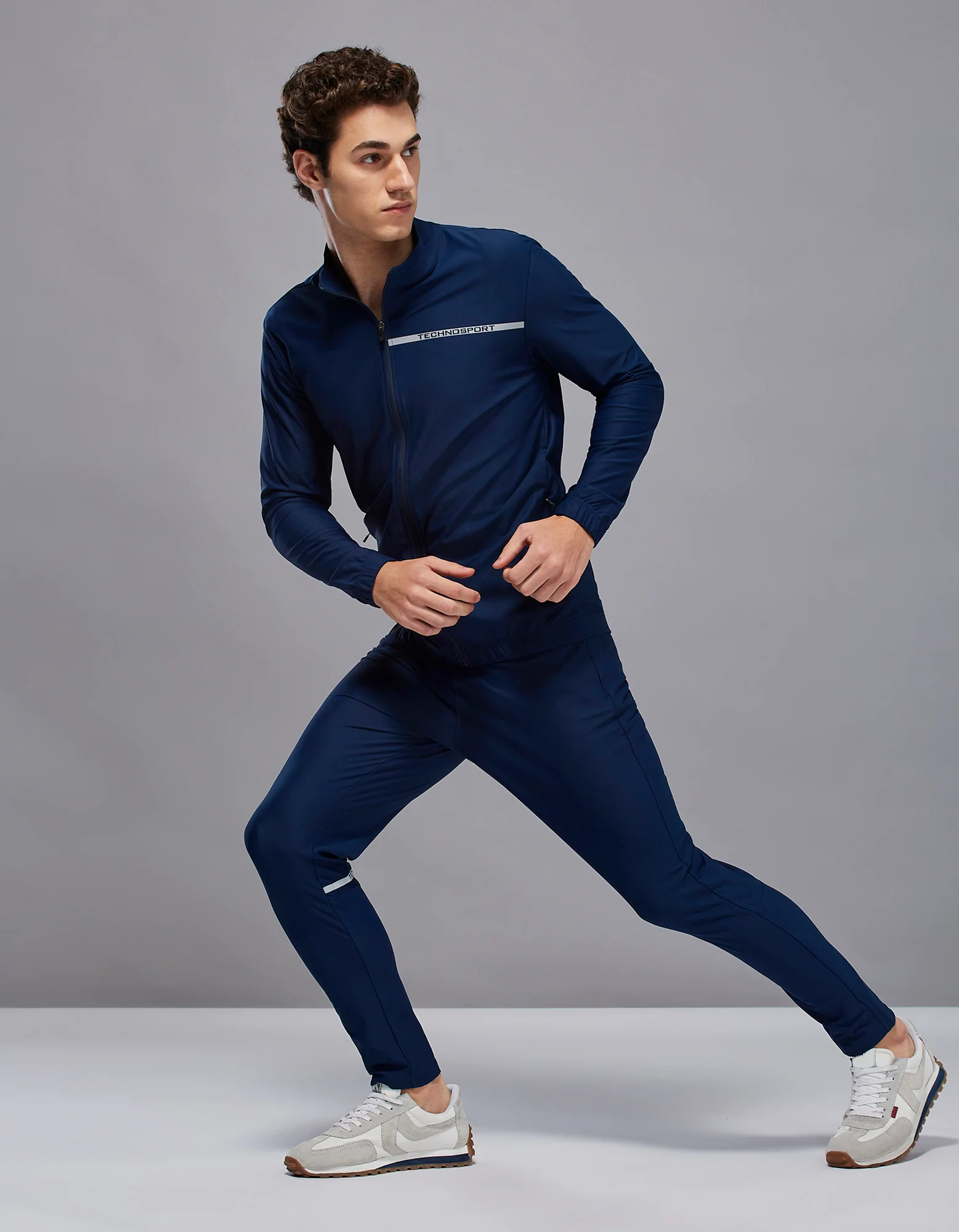 Men Solid Slim Fit Mock Neck Sports Jacket with DURACOOL+ - Image 5