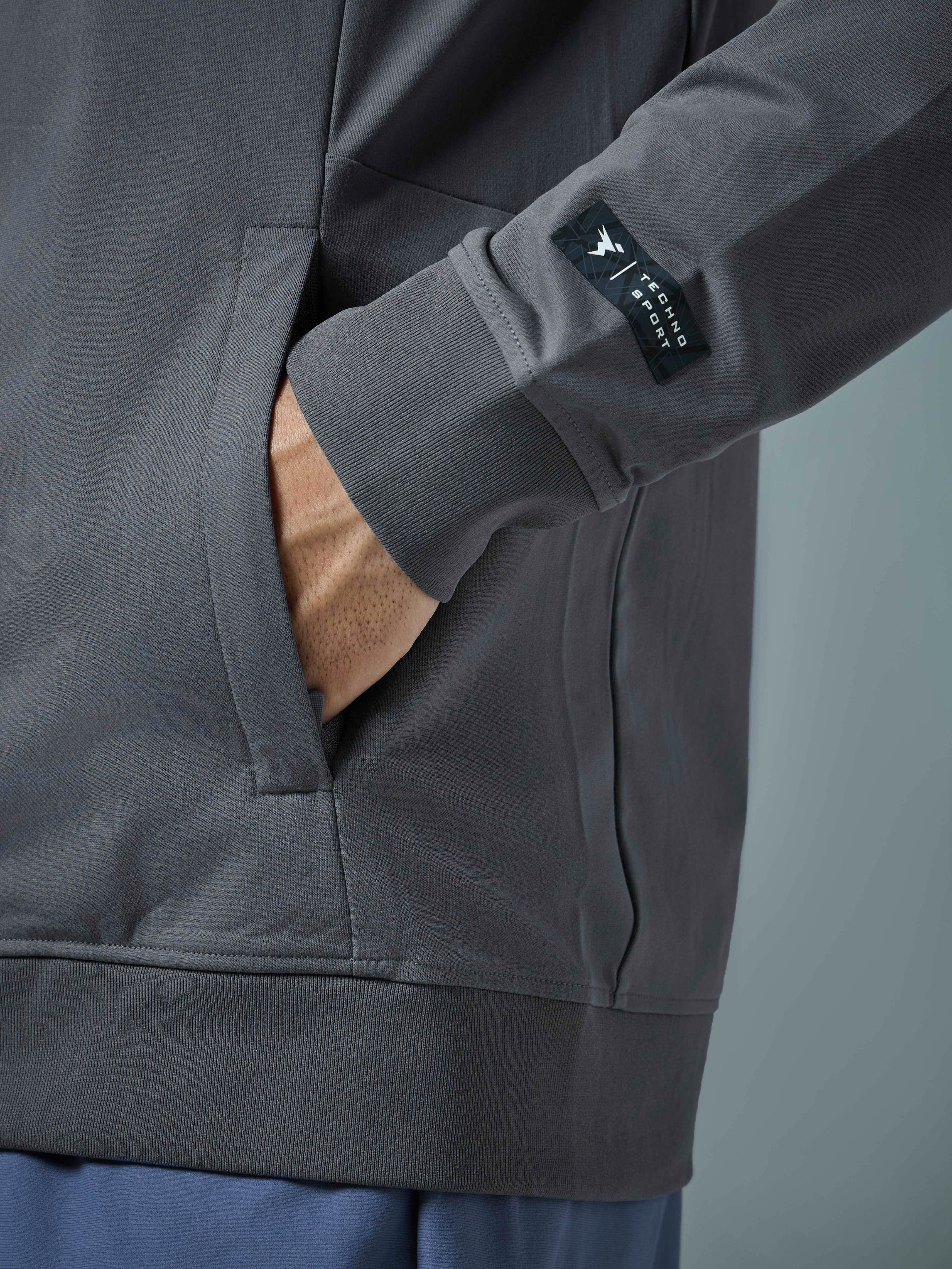 Men Solid Slim Fit Mock Neck Sports Jacket with DURACOOL+ - Image 7