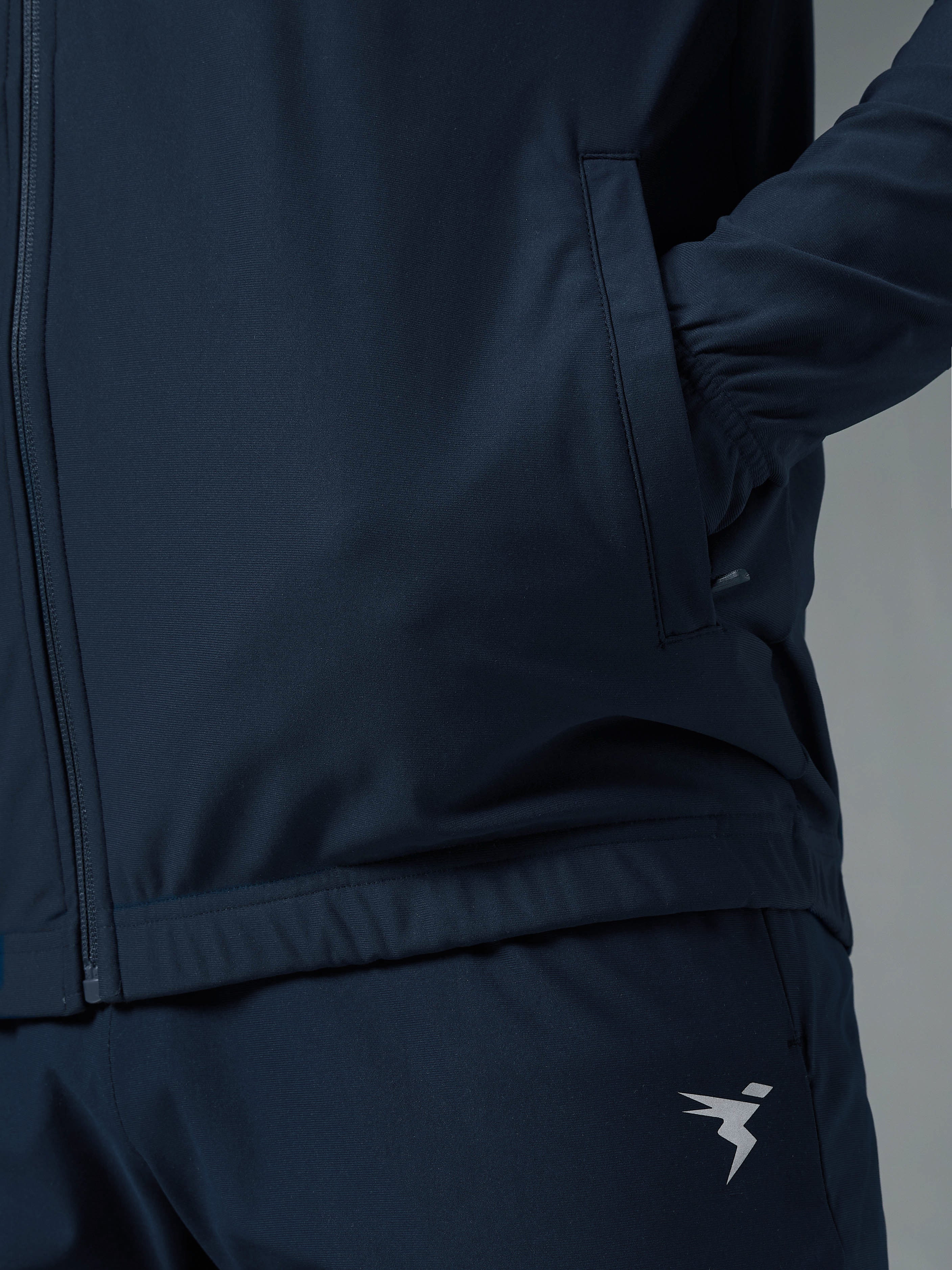 Men Solid Slim Fit Mock Neck Sports Jacket with DURACOOL+ - Image 7