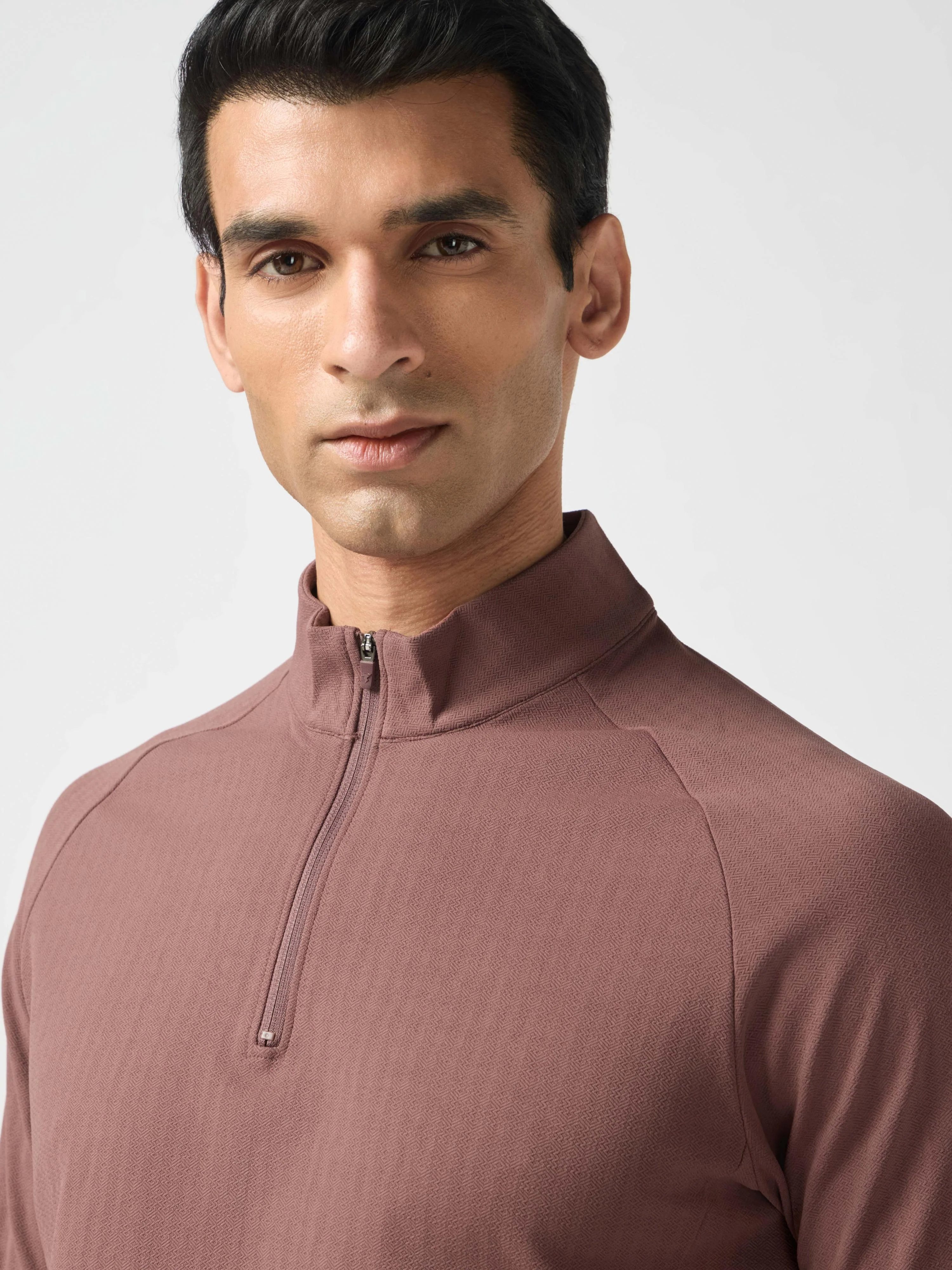 Men Solid Slim Fit Mock Neck Sports T-shirt with ELASTO PLUS - Image 5