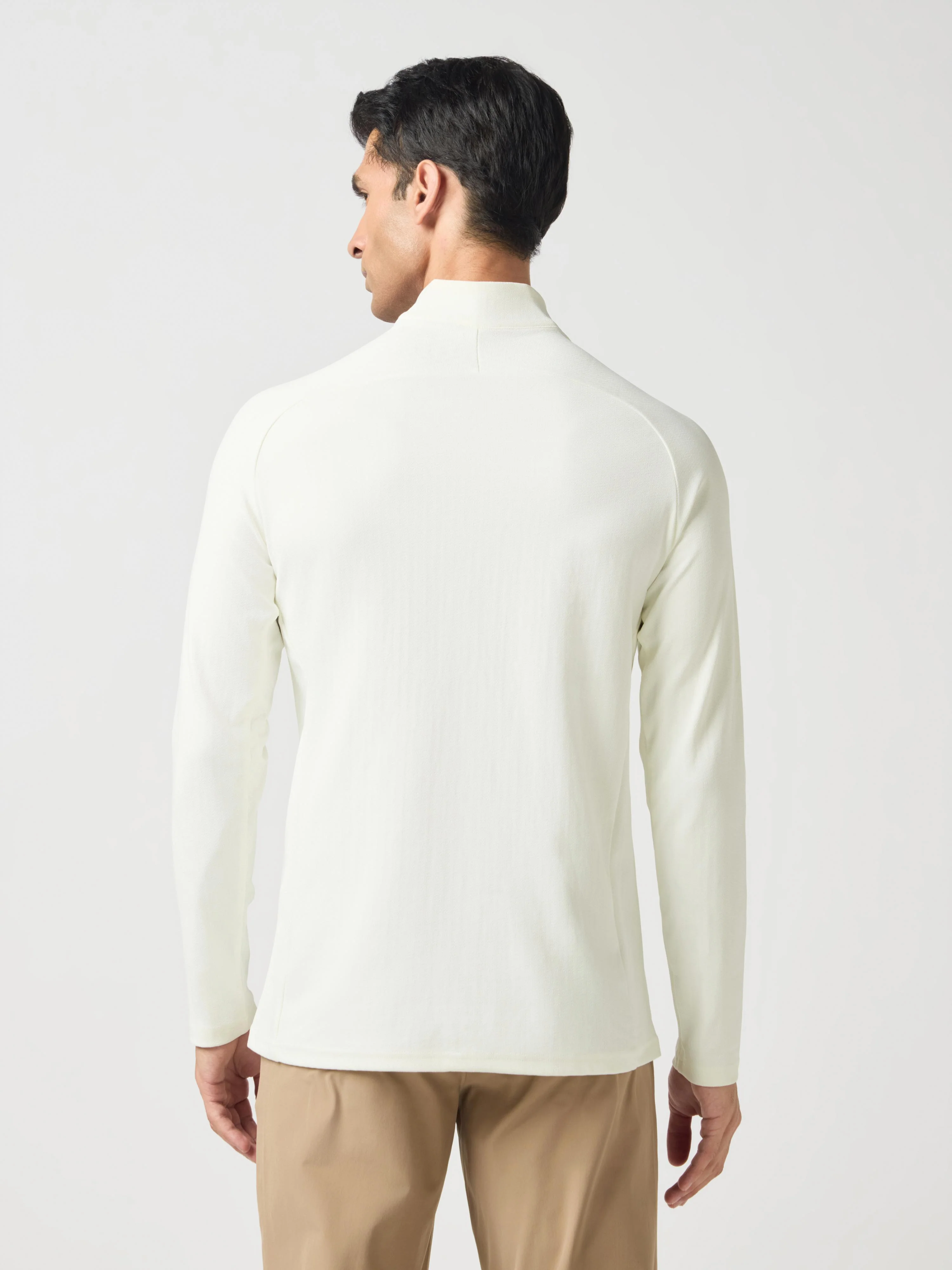 Men Solid Slim Fit Mock Neck Sports T-shirt with ELASTO PLUS - Image 3