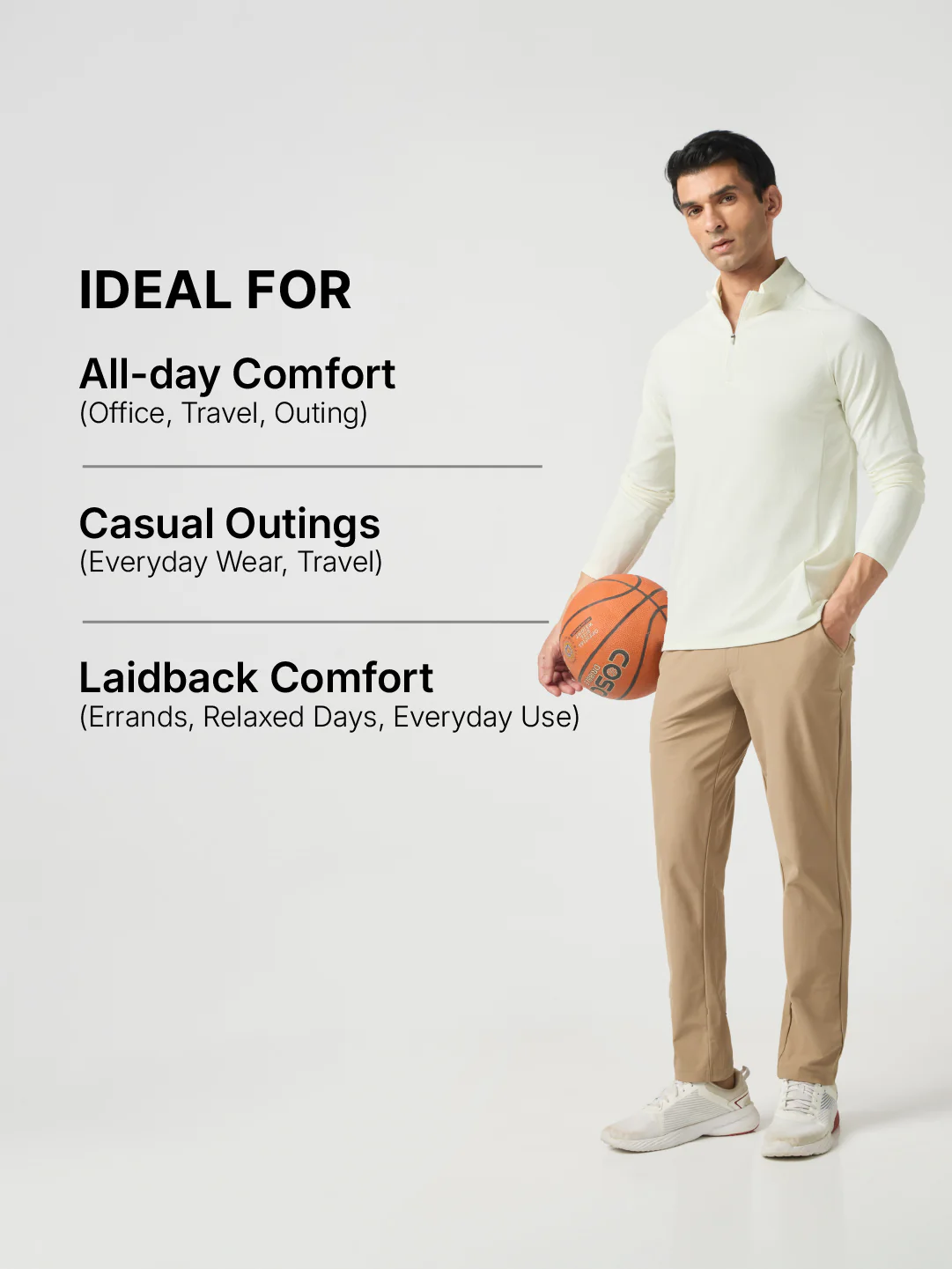 Men Solid Slim Fit Mock Neck Sports T-shirt with ELASTO PLUS - Image 7
