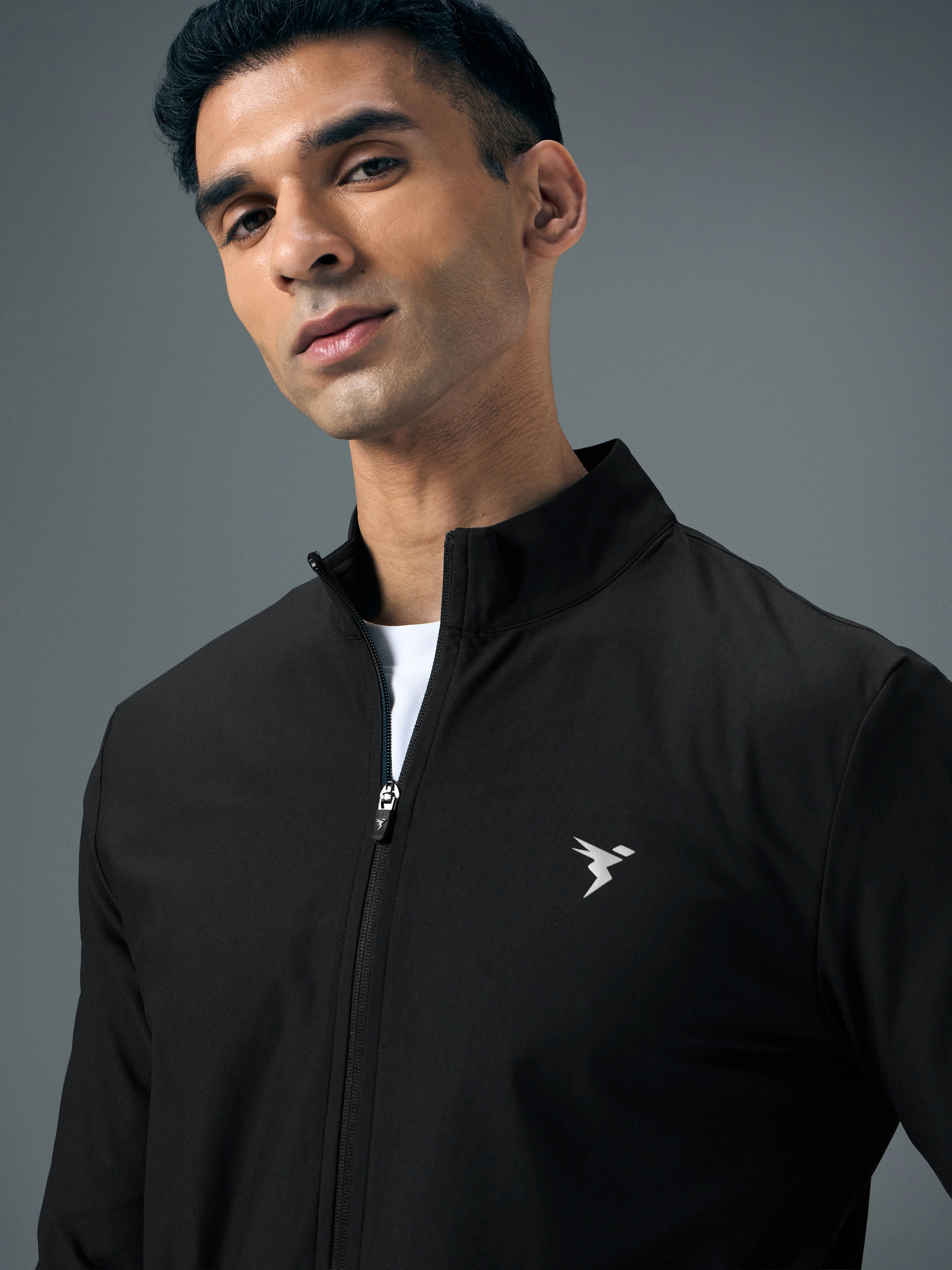 Men Solid Slim Fit Mock Tracksuits with DURACOOL+ - Image 7