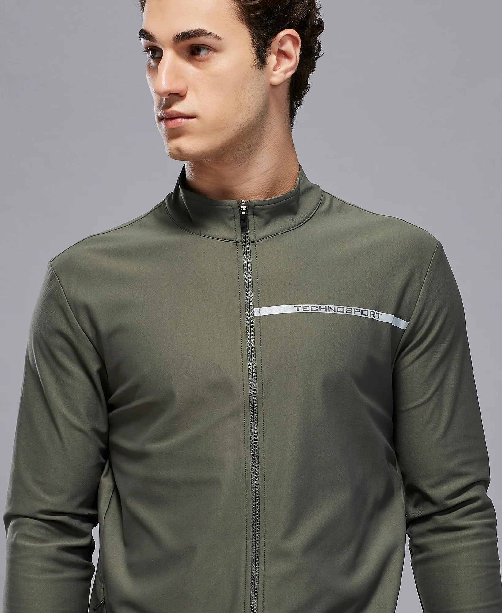 Men Solid Slim Fit Mock Tracksuits with DURACOOL+ - Image 4