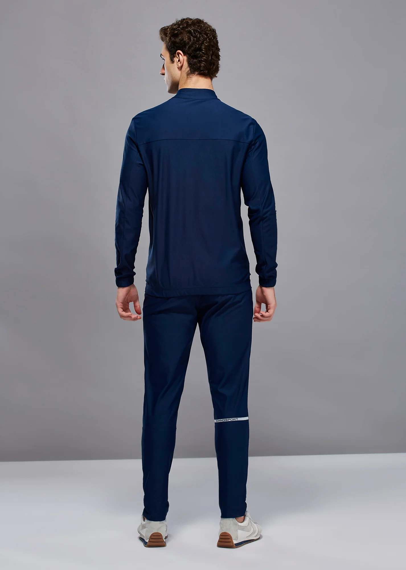 Men Solid Slim Fit Mock Tracksuits with DURACOOL+ - Image 4